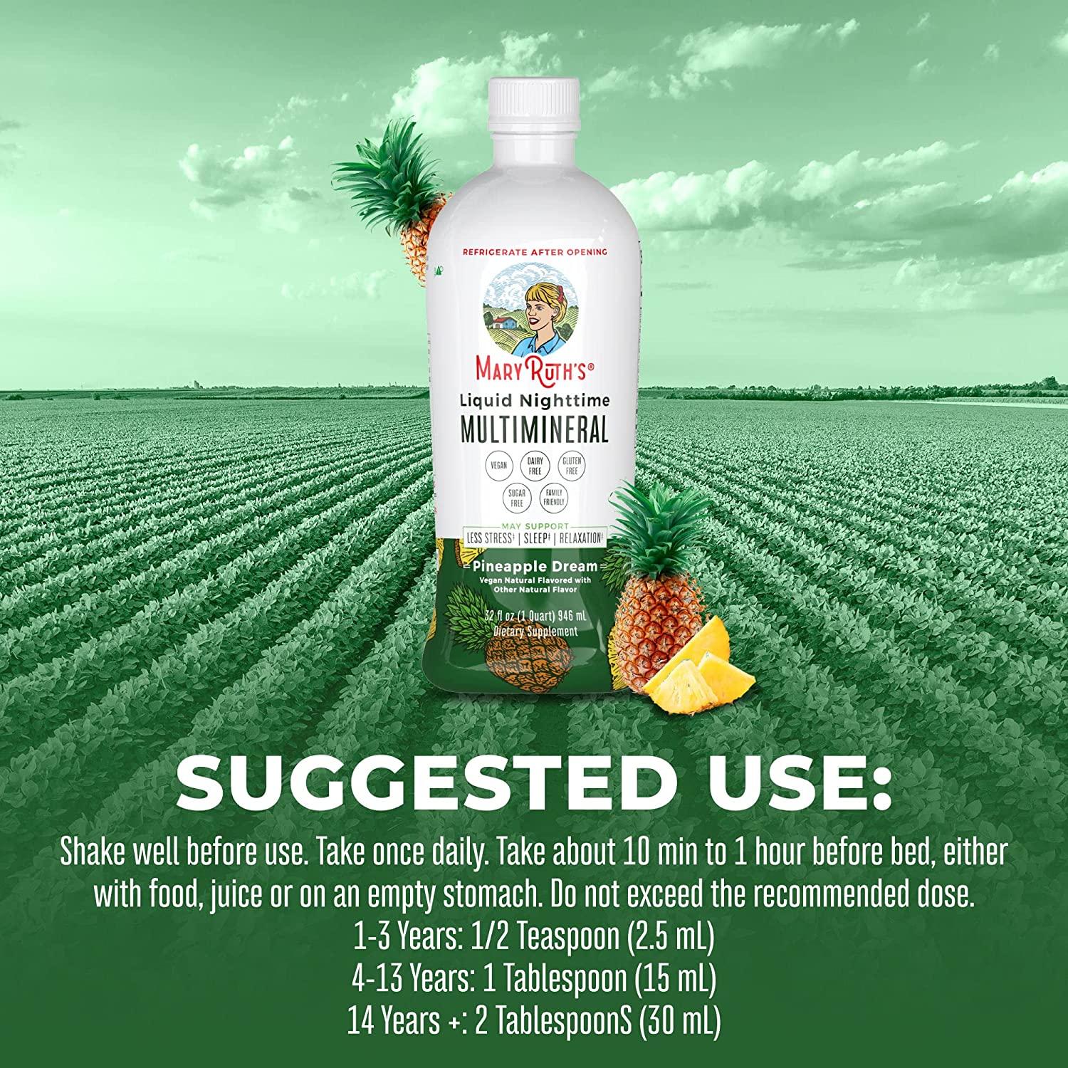 Nighttime Liquid Multimineral Supplement Sugar Free Natural Sleep