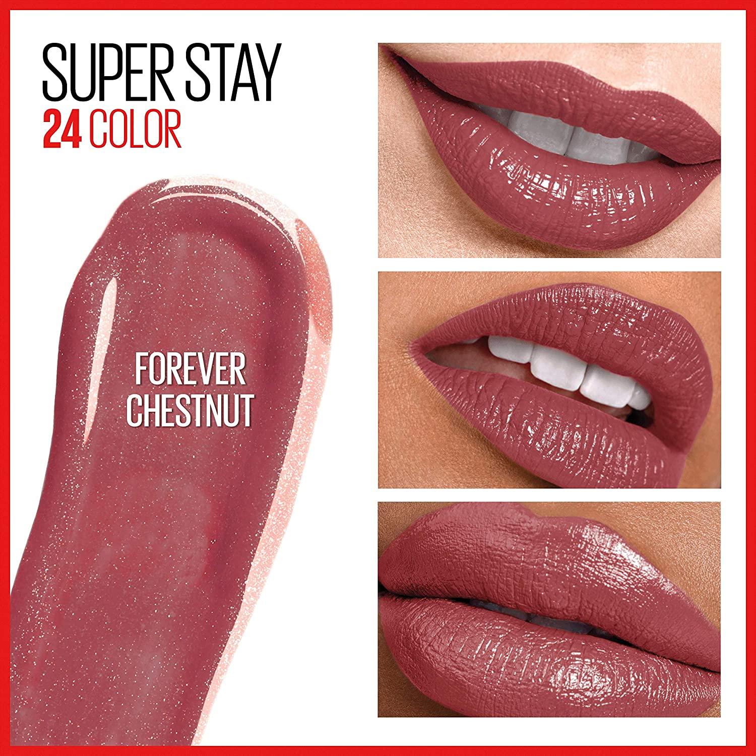 Maybelline Super Stay 24 2Step Liquid Lipstick Forever Chestnut 1 Kit