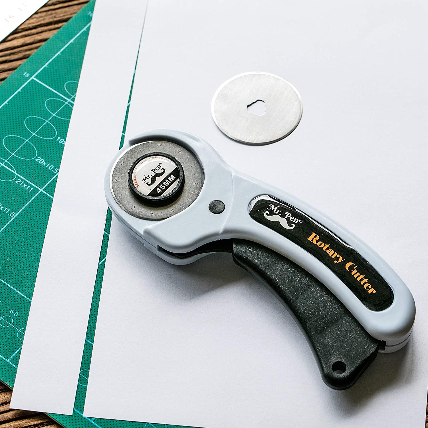 Mr. Pen- Fabric Cutter, Rotary Cutter, 45mm, 1 Extra Blade - Mr