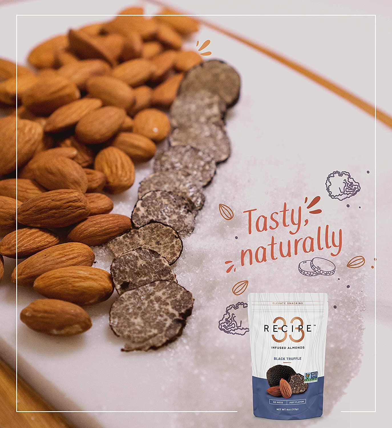 RECIPE 33 Black Truffle Infused Almonds, Gourmet Vegan, High