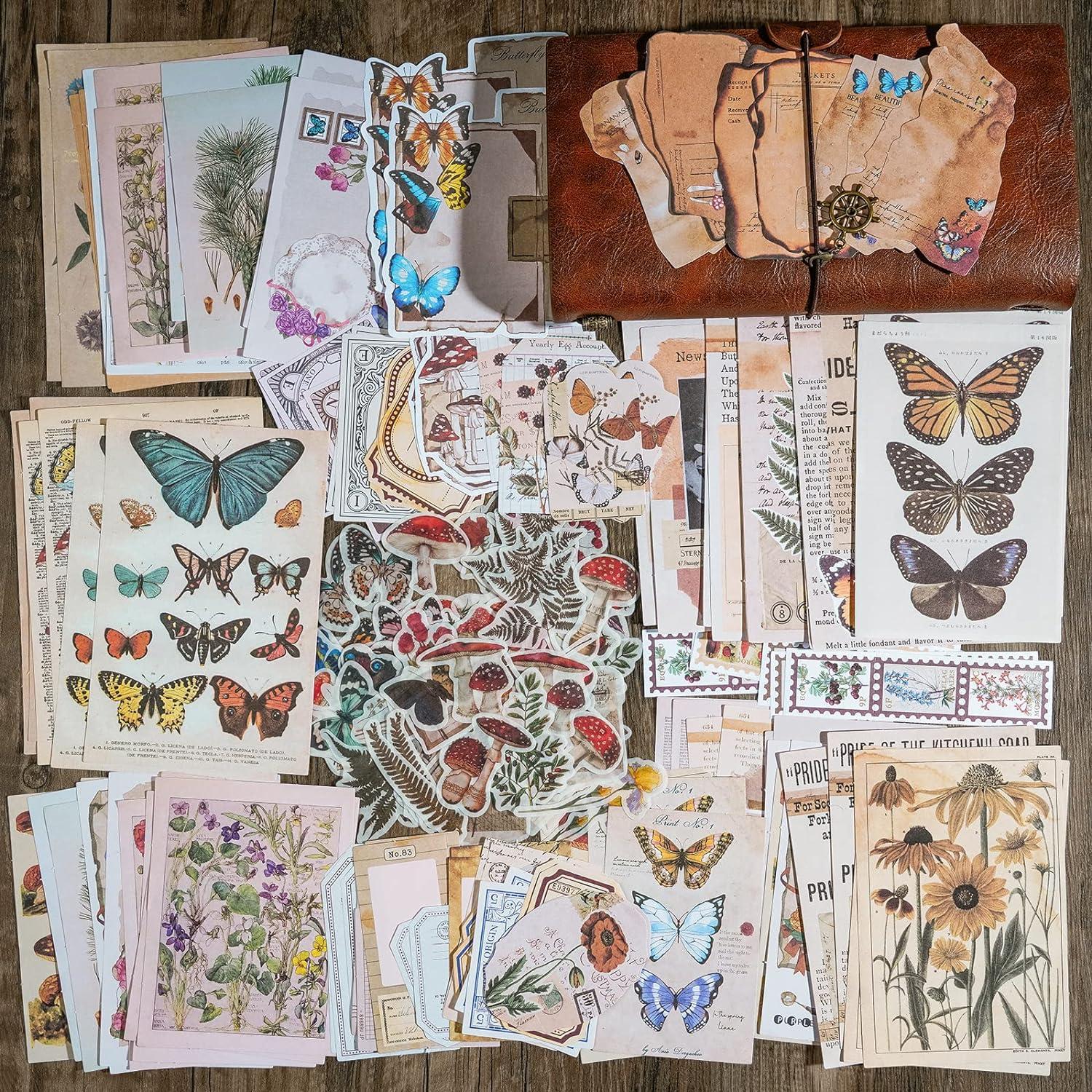 Cottagecore Journal Kit, Nature Paper Decor, Ephemera Pack, Junk