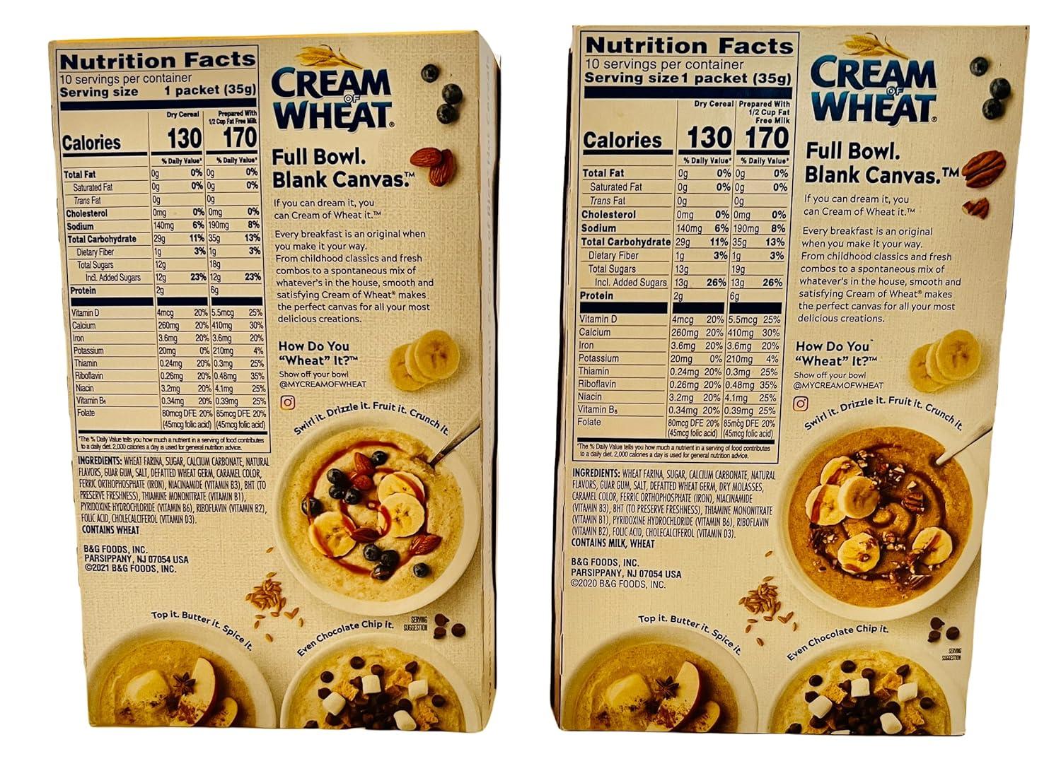Cream of Wheat Instant Hot Cereal, Maple Brown Sugar, 12.3 Ounce
