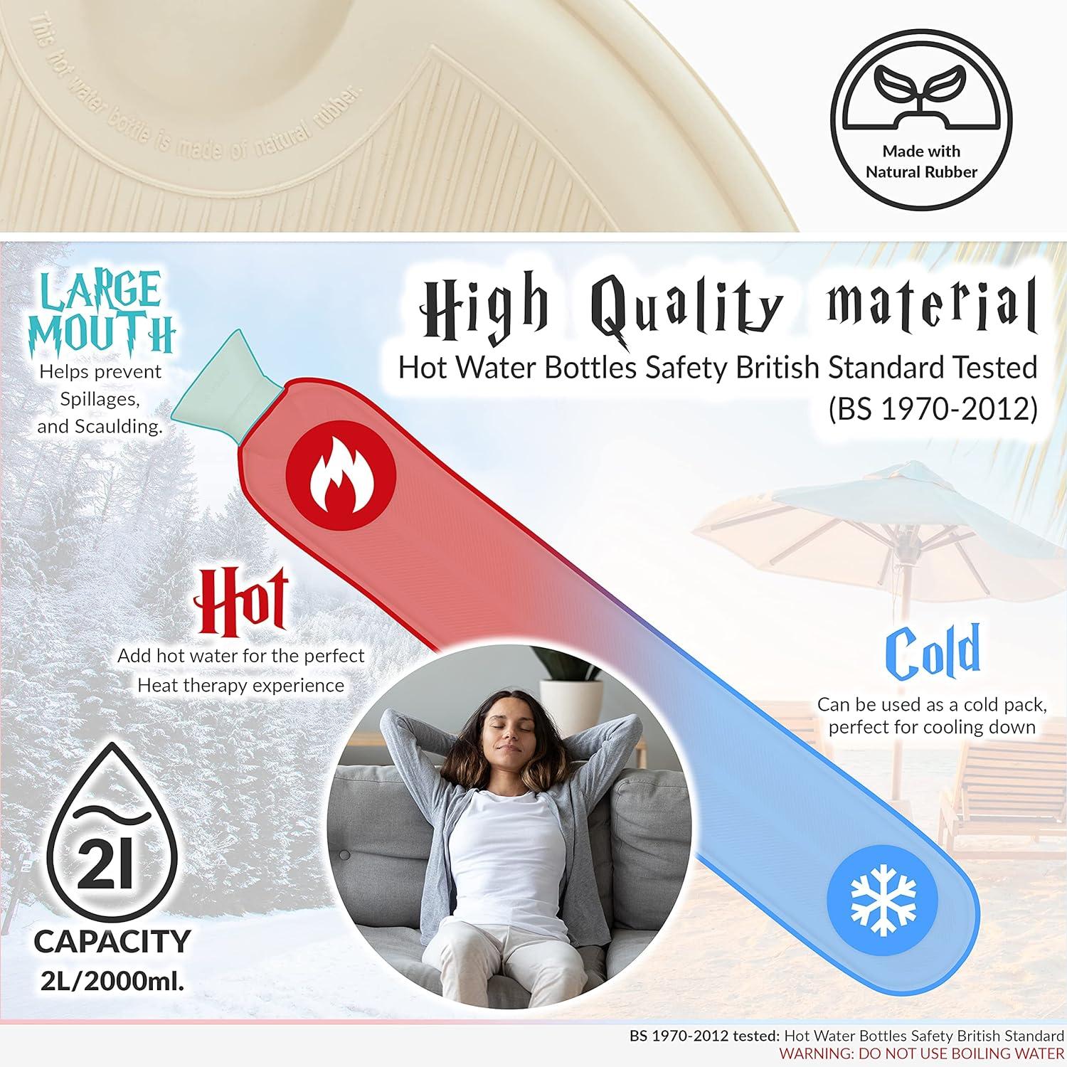 Harry Potter Wizarding World Hot Water Bottle Cover | Hand Warmer Period Back Pain Relief Hot Water Bottles Harry Potter