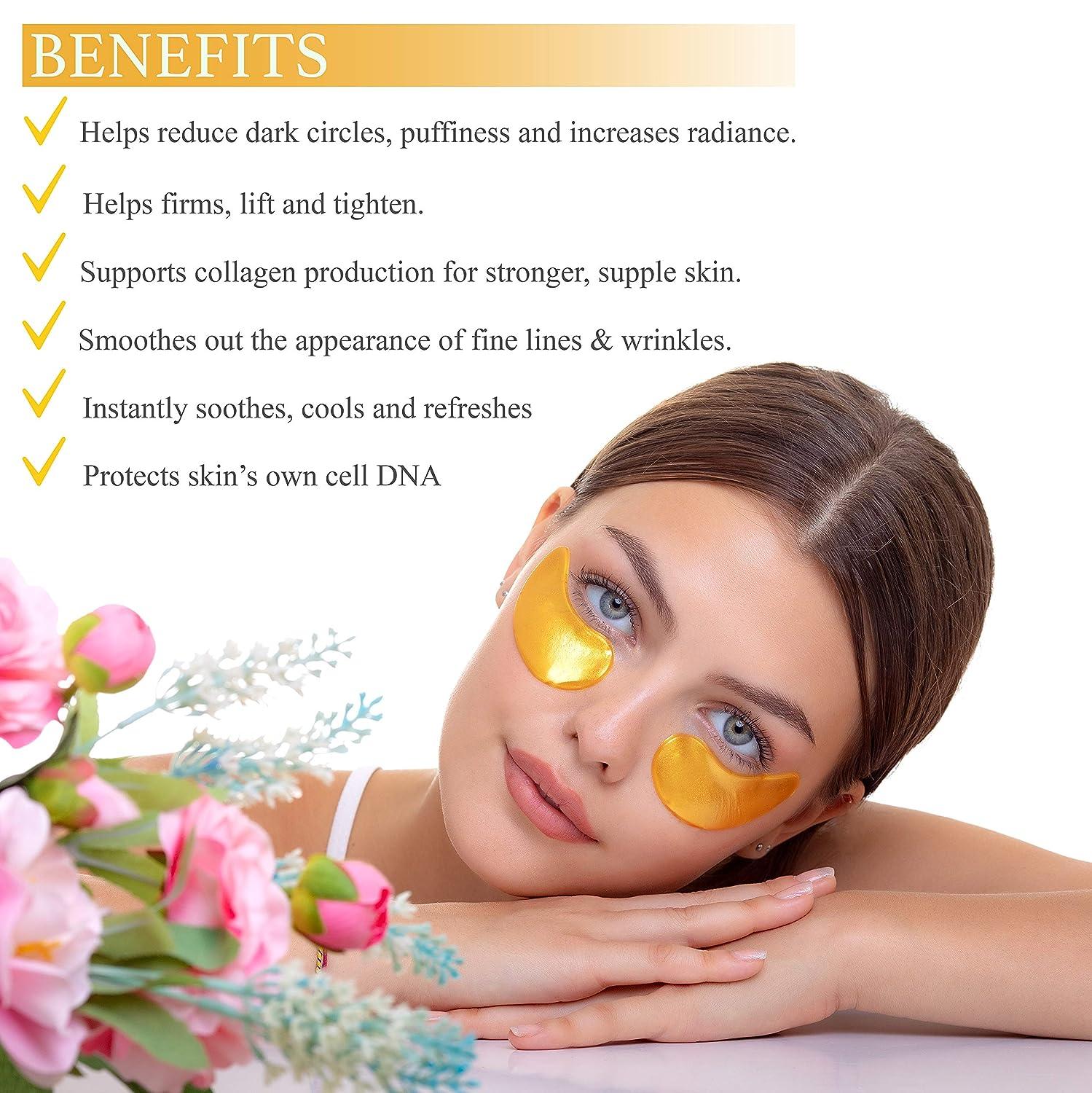 Under Eye pads Undereye Gel Patches for Puffiness Eye Mask for Dark Circles Hyaluronic