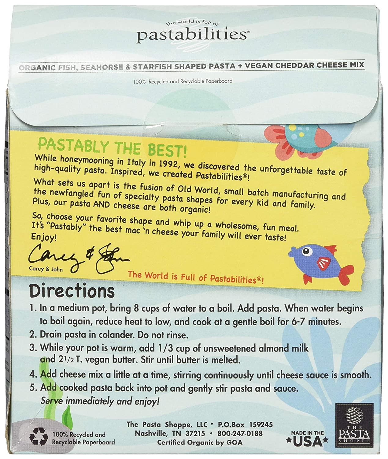 Pastabilities, Organic Under The Sea Mac 'N Cheese, 10 Ounce