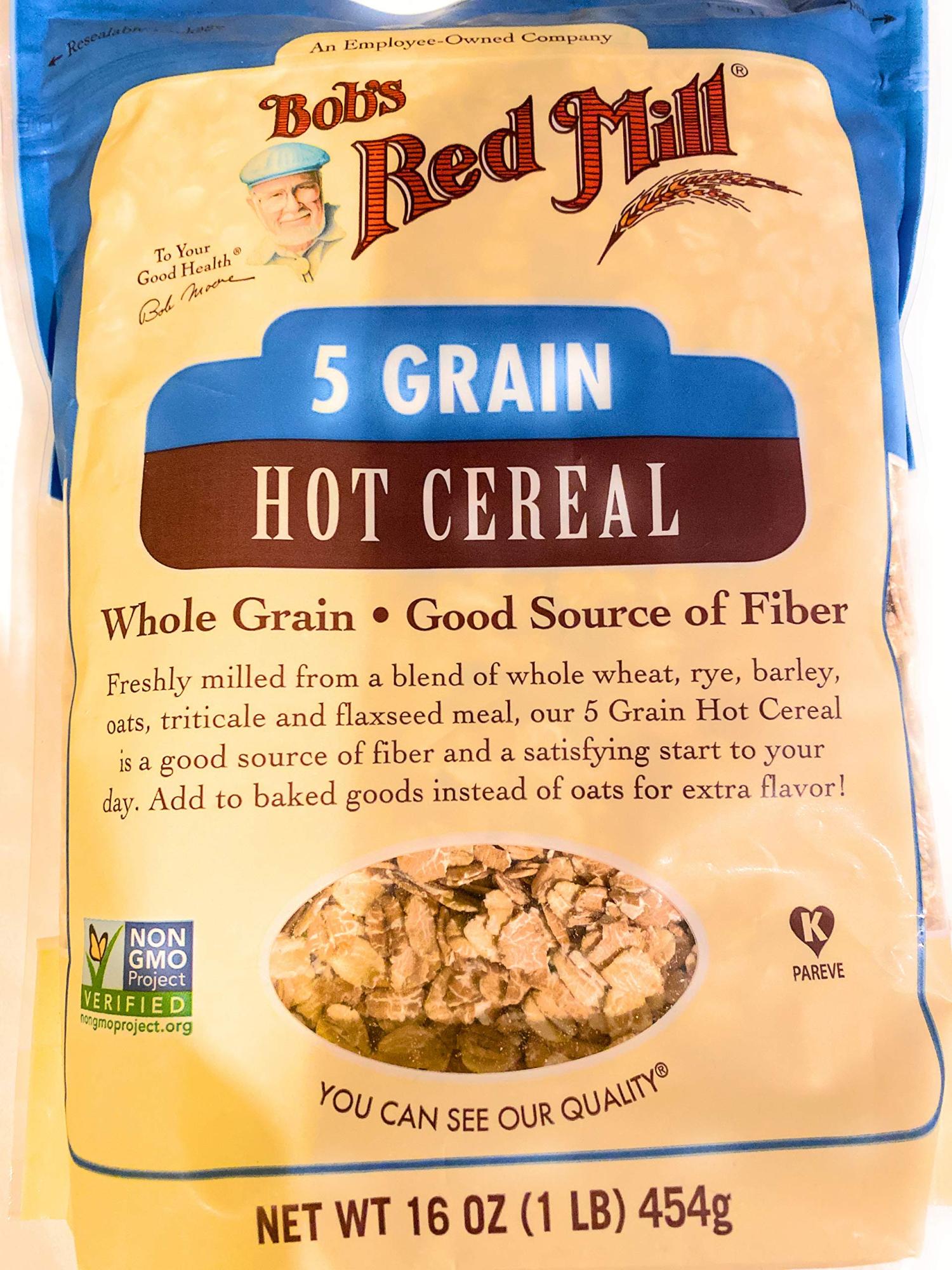 Bob's Red Mill 5 Grain Rolled Hot Cereal, 16 Oz 1 Pound (Pack of 1)