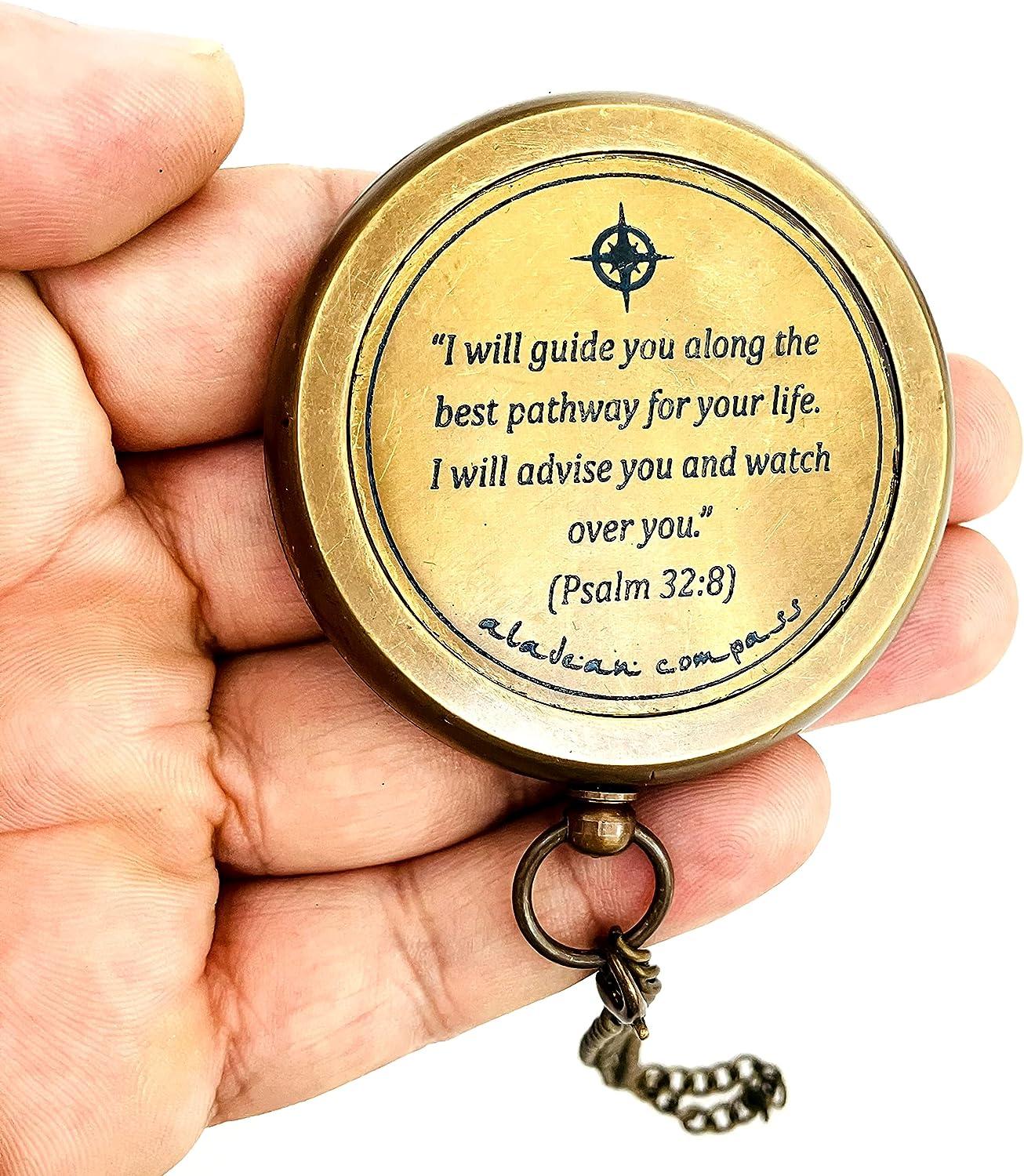 Religious Gifts - Engraved God Compass Inspirational Christian Gifts for  Men Catholic, Communion Baptism Gifts Boys Girls Kids, Graduation Gift