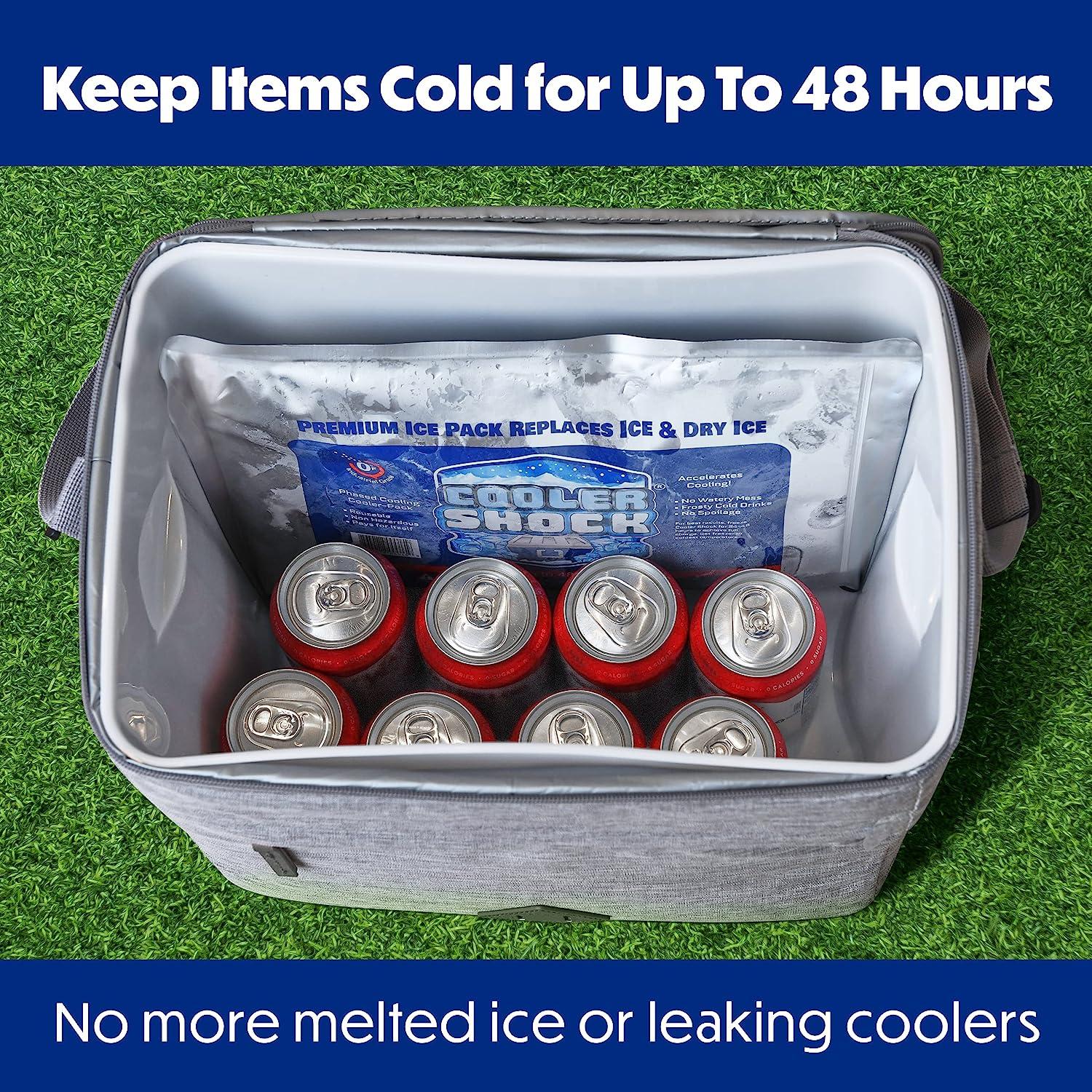 Cooler Shock Ice Packs for Cooler, Strong, Reusable, Premium Ice