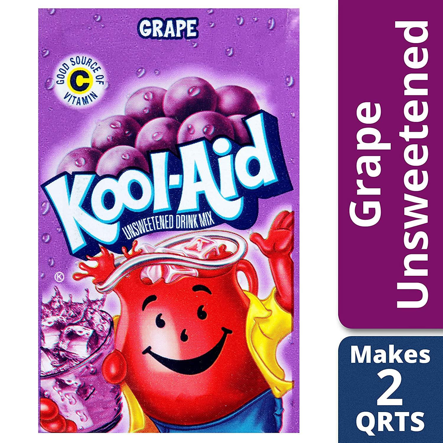 KoolAid Unsweetened Caffeine Free Grape Zero Calories Powdered Drink