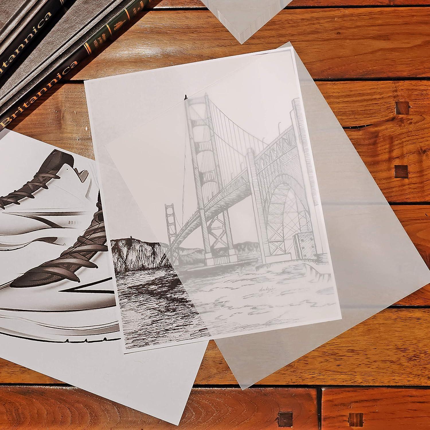 100 Sheets Vellum Paper 8.5 x 11 Translucent Printable for Invitations Cards Inserts Photo ...