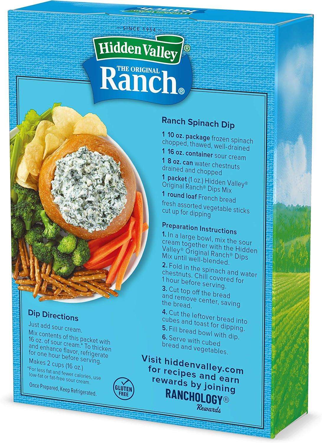 Hidden Valley Ranch Dips Mix 4 Envelopes 113g Original Recipe Buy Now With Express AC SL1500