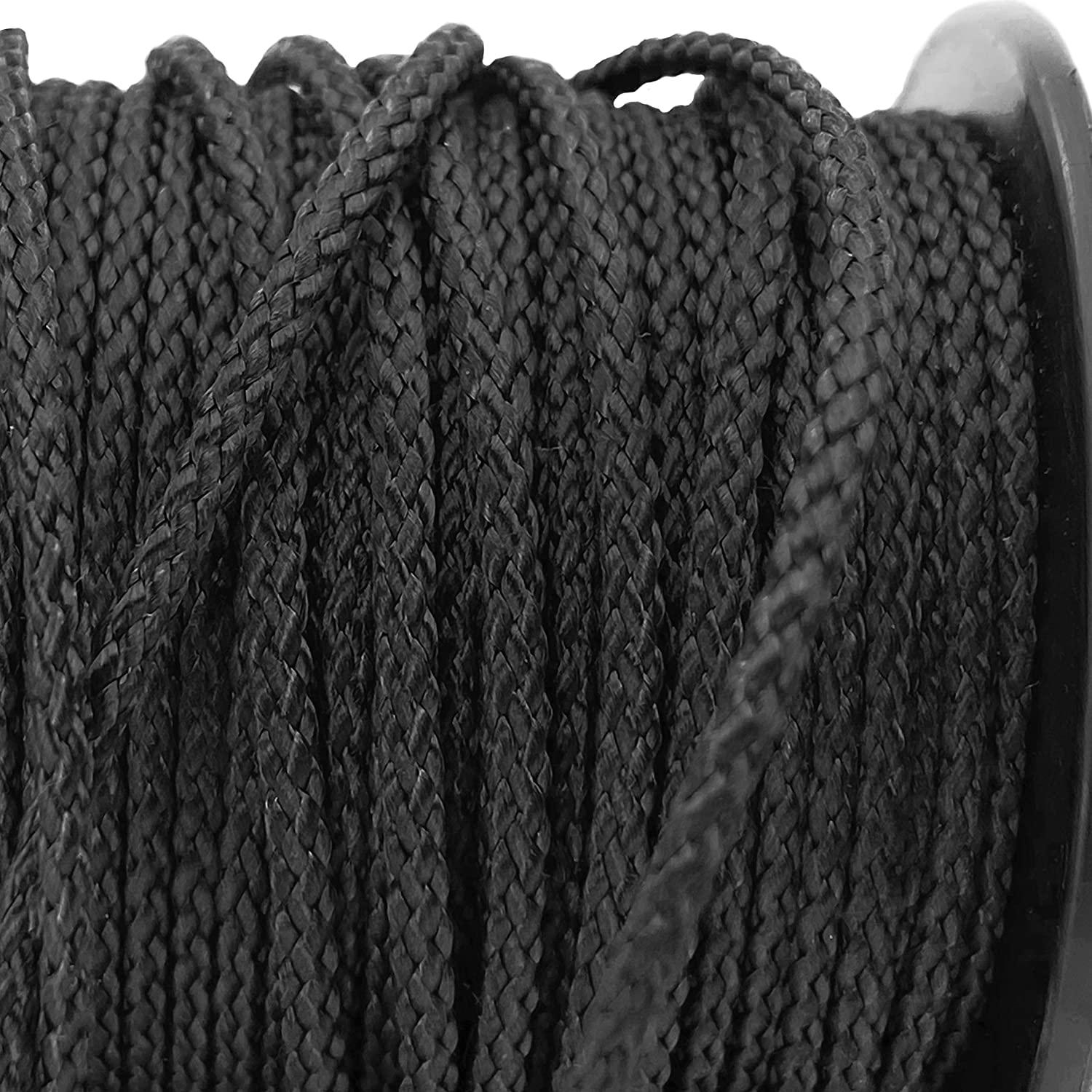 emma kites 100% Black Kevlar Braided Cord (0.44.6mm Dia, 50lb1800lb) High  Strength, Abrasion Flame Resistant, Tough Survival Tactical Cord Model  Rocket Paracord Snare Line Fishing Assist Cord Black 50Lbs