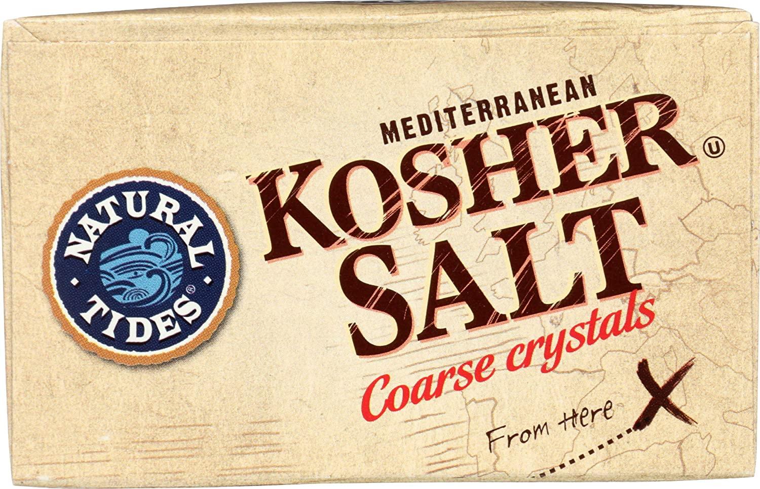 Natural Tides Mediterranean Kosher Salt Coarse Crystals 2.2lb - Premium ...
