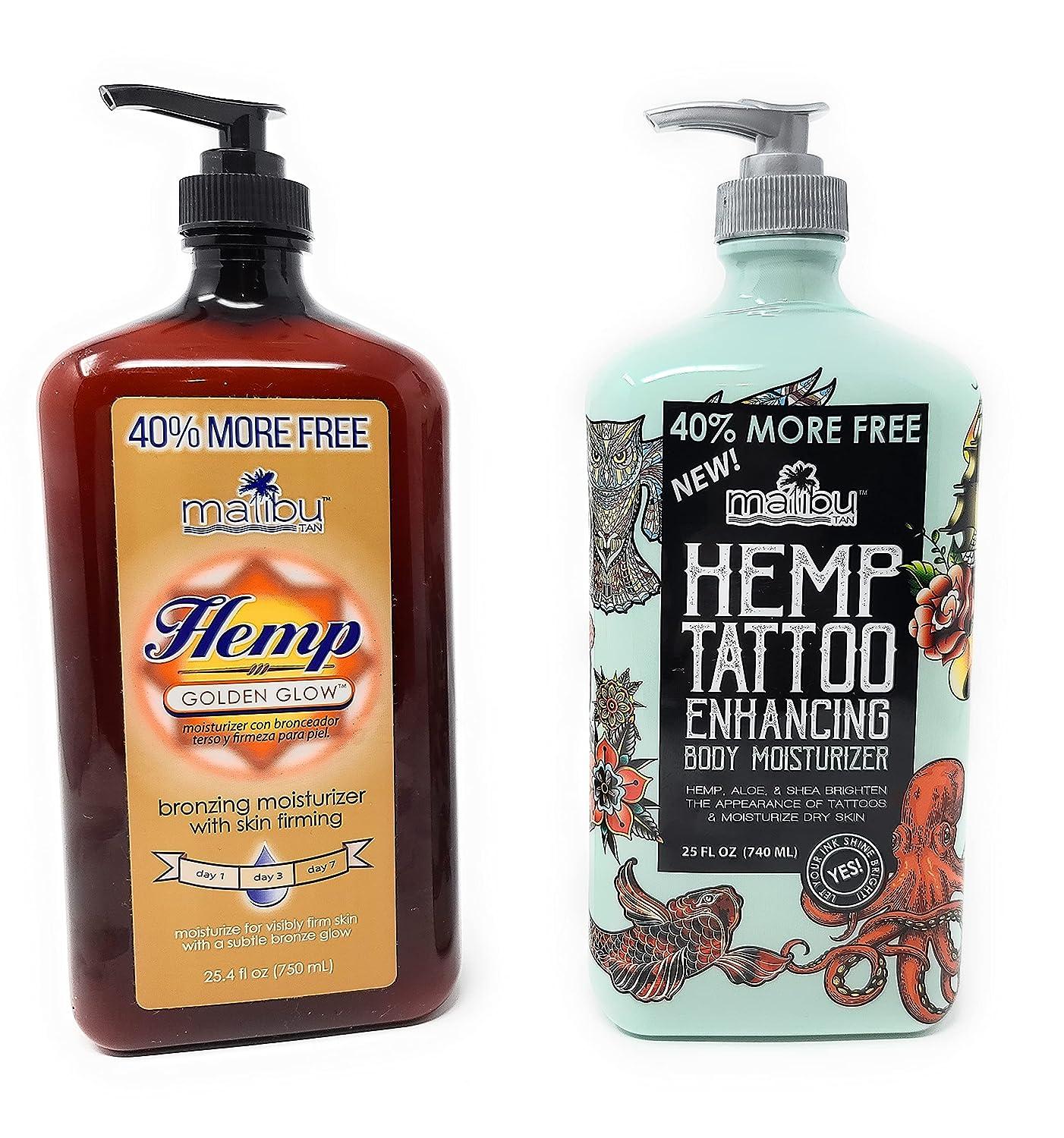 Malibu Moisturizer Bundle Hemp Tattoo Enhancer & Golden Glow 40