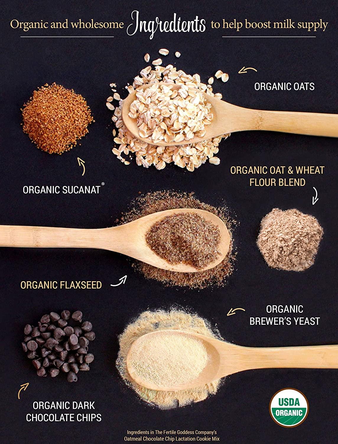 Lactation Cookie Mix (USDA Organic Certified) with Oats, Brewers Yeast