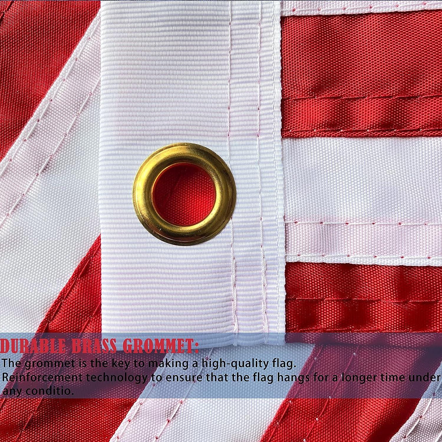 Mosprovie US Boat Flag 12x18 Embroidered Stars American Boat Marine Flags Durable Polyester