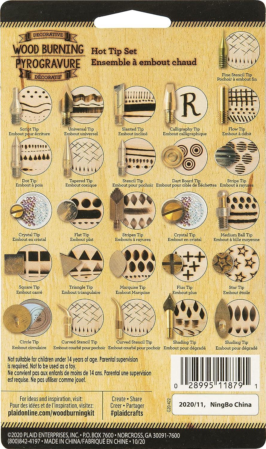 Plaid Crafting Tools, Decorative Wood Burning Set, 15 Pieces