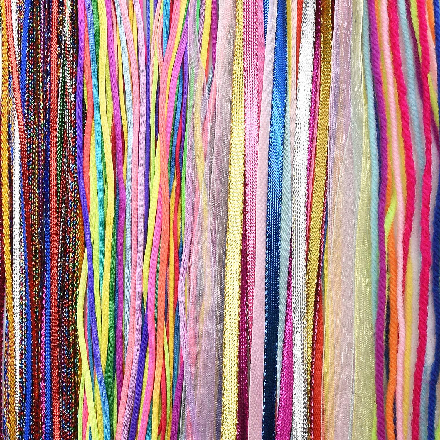 Noverlife 88PCS Colorful Hair Strings for Braids and Braiding