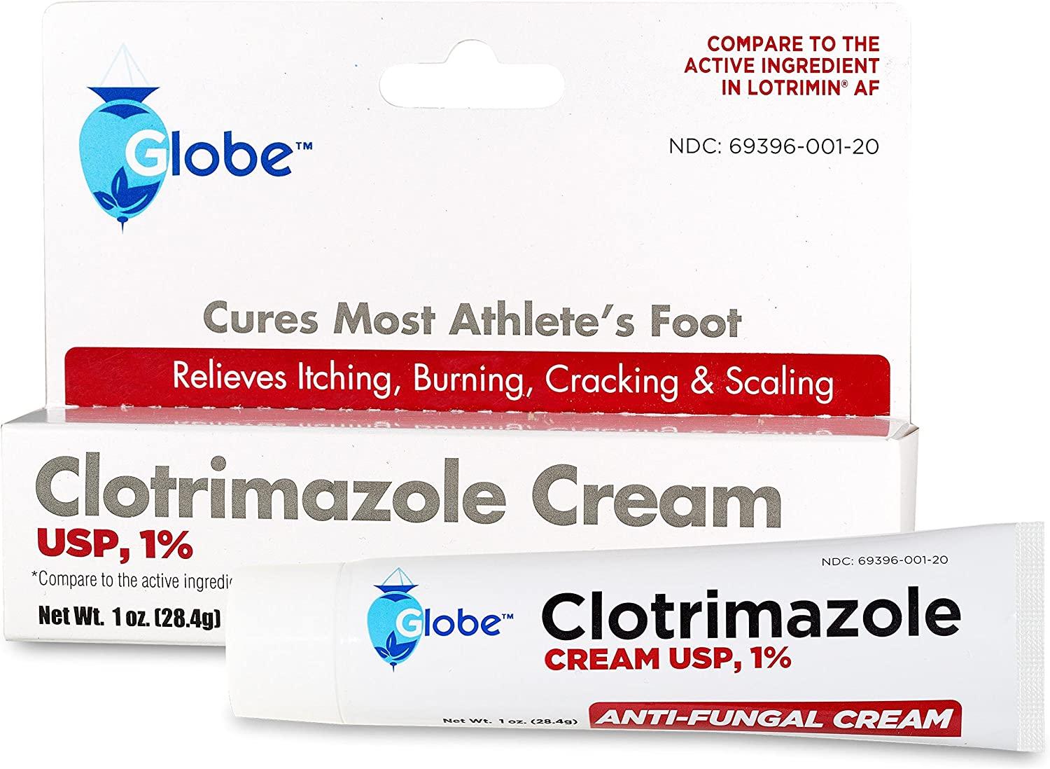 Globe Clotrimazole Antifungal Cream 1 (1 oz) 10Pack Relieves