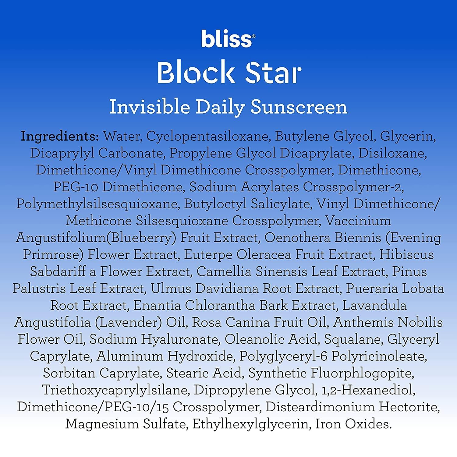 Bliss Tinted Sunscreen SPF 30 Block Star Face Sunscreen 100