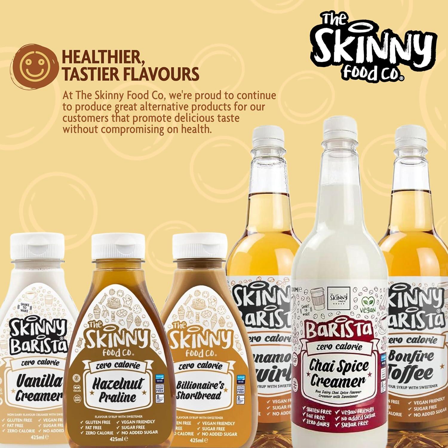 Skinny Food Co Chai Coffee Creamer 1L - Non-Dairy Vegan Fat-Free Liquid  Creamer - Sugar-Free