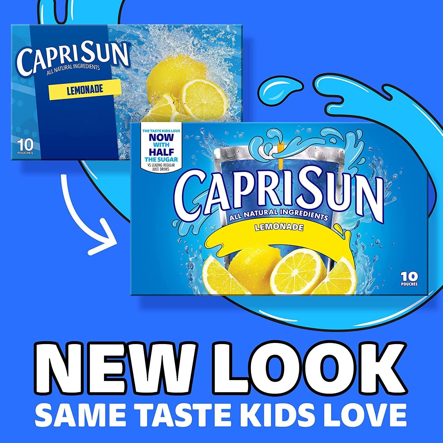 Capri Sun Lemonade Kids Juice Drink 10 ct Box 6 fl oz Pouches