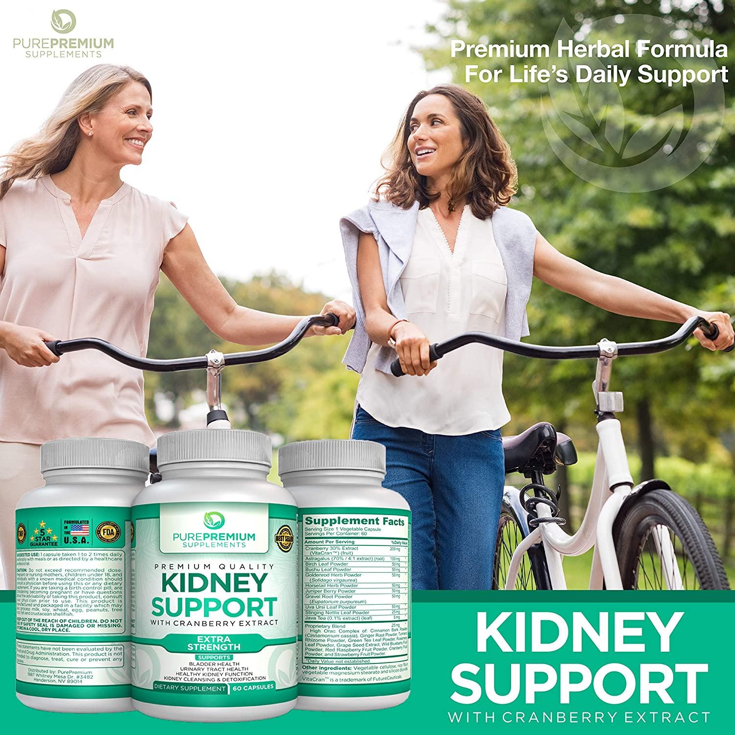 PurePremium Kidney Support Supplement Promotes Urinary Tract Health