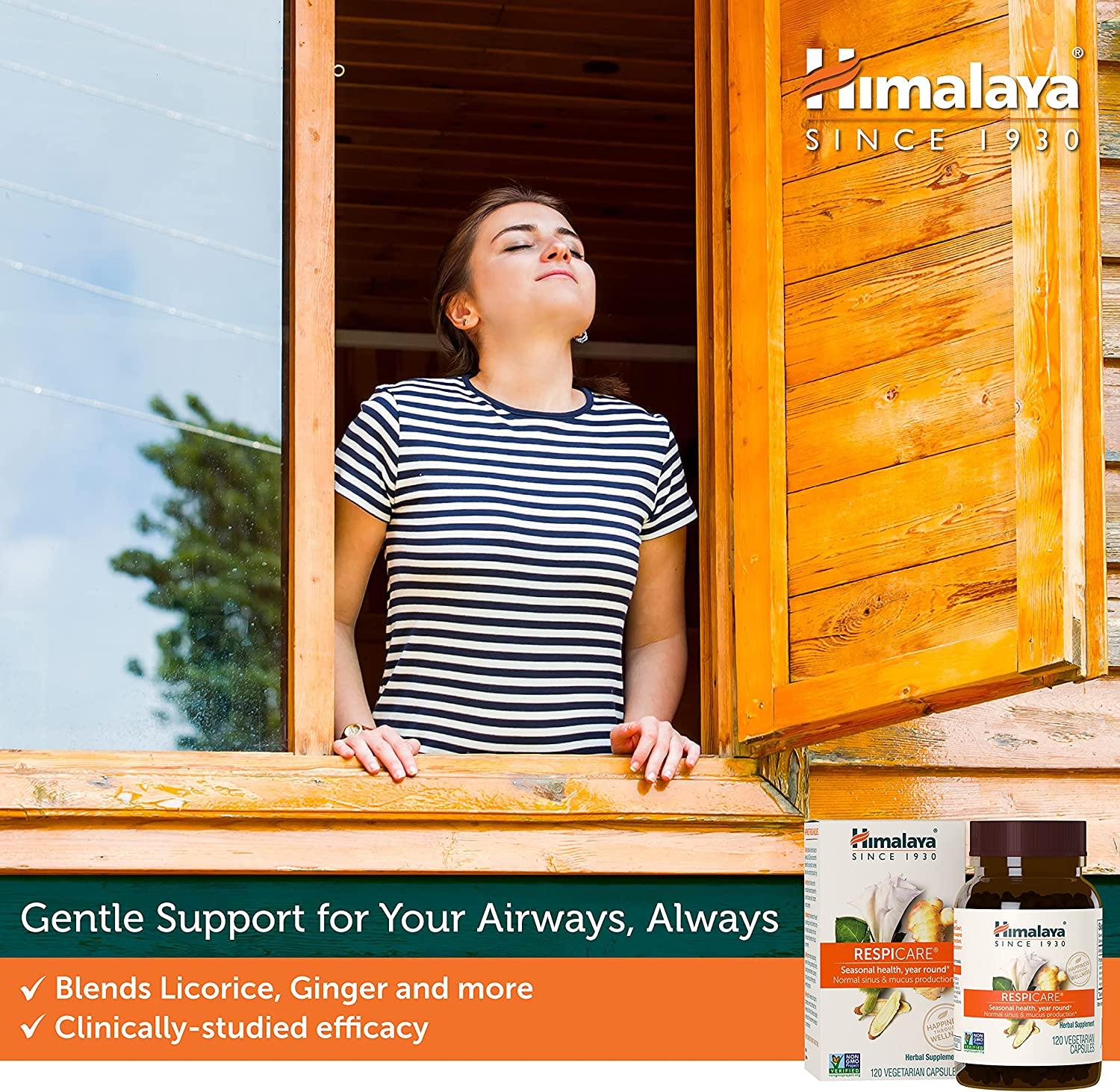 Himalaya RespiCare for Healthy Breathing and Sinus Support, 570mg, 120