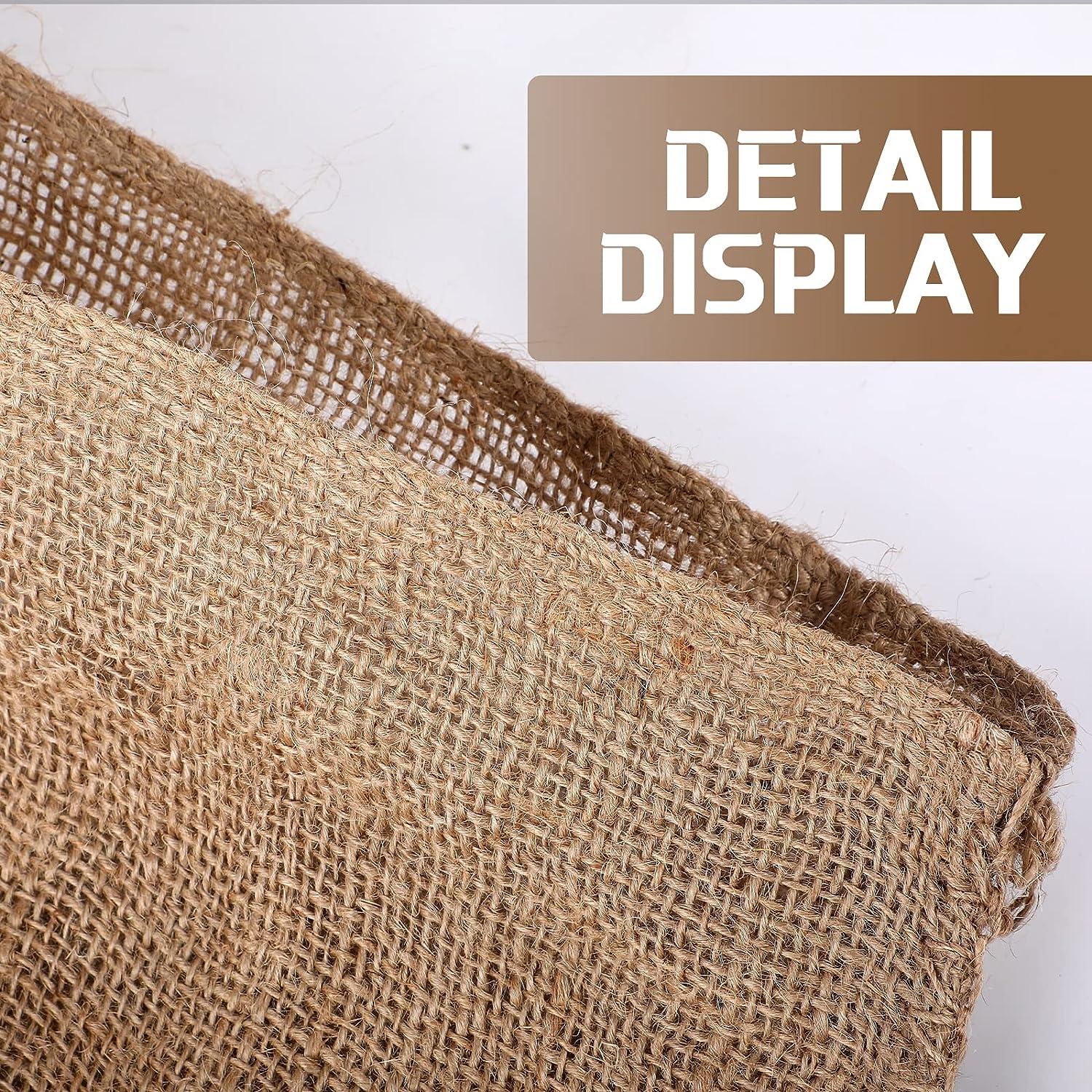 Shappy 10 Pieces Burlap Sand Bag 14 x 26 Empty Sand Bags with Solid Tie  Flood Control Bag Water Barrier Sandbag for Flooding Moving House, Store