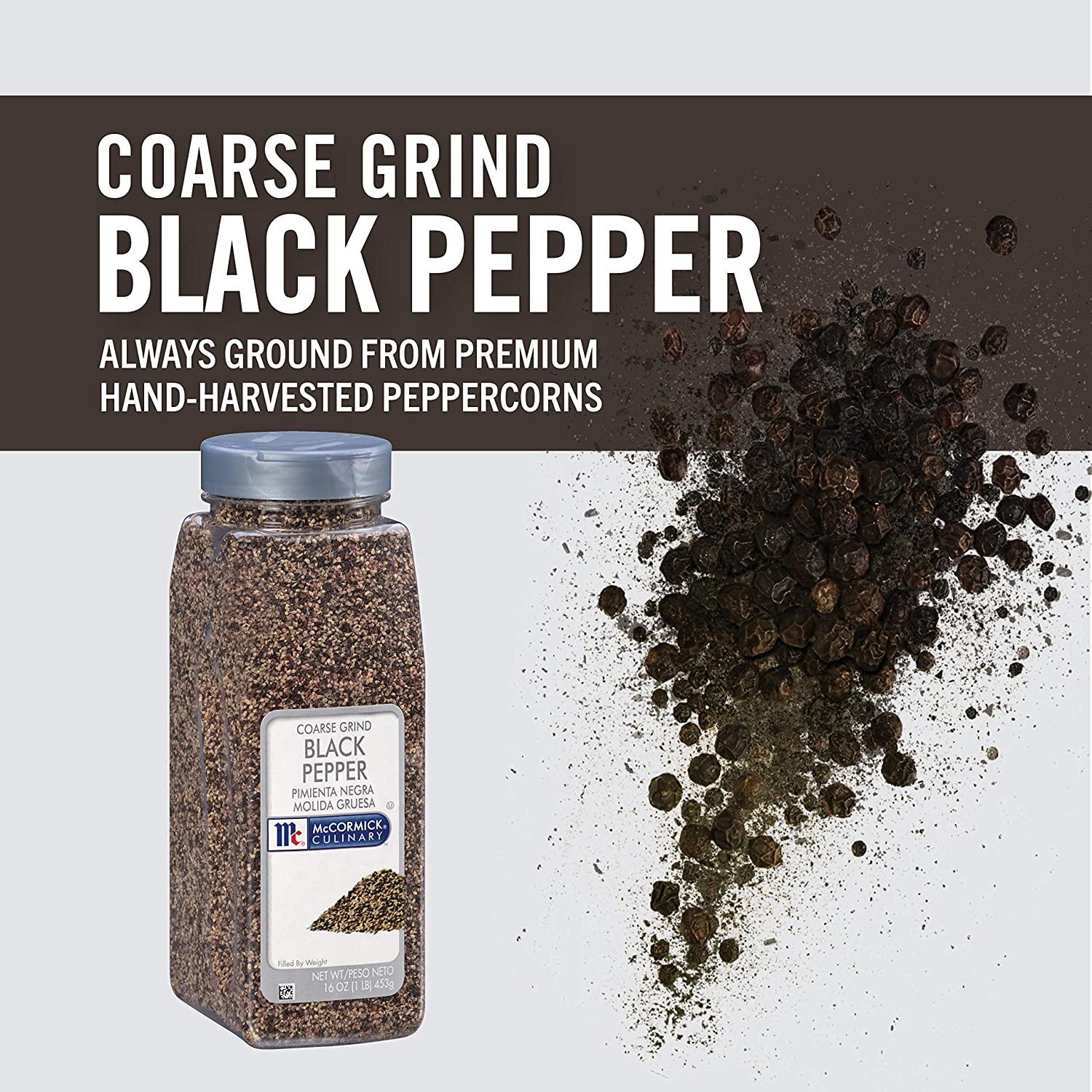 McCormick Culinary Coarse Grind Black Pepper, 16 oz One 16 Ounce