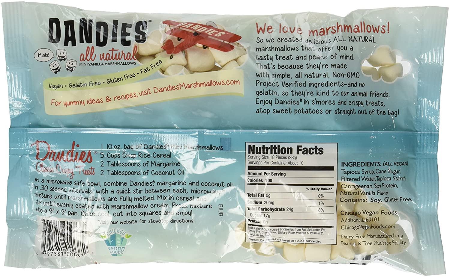 Dandies - All Natural Mini Marshmallows Vanilla - 10 oz.