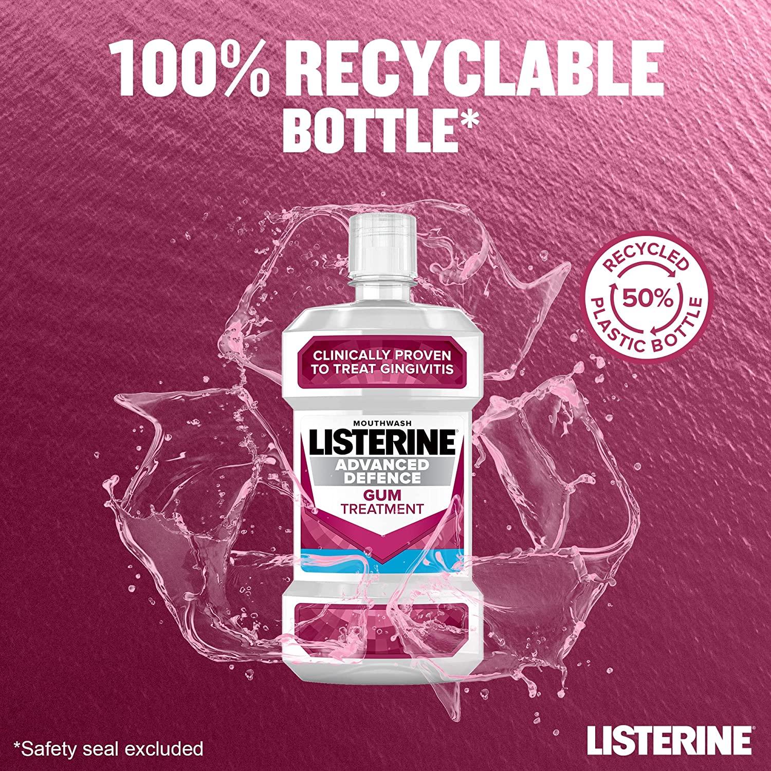 Listerine Advanced Defence Gum Treatment for Gingivitis 500ml 16.9 Fl