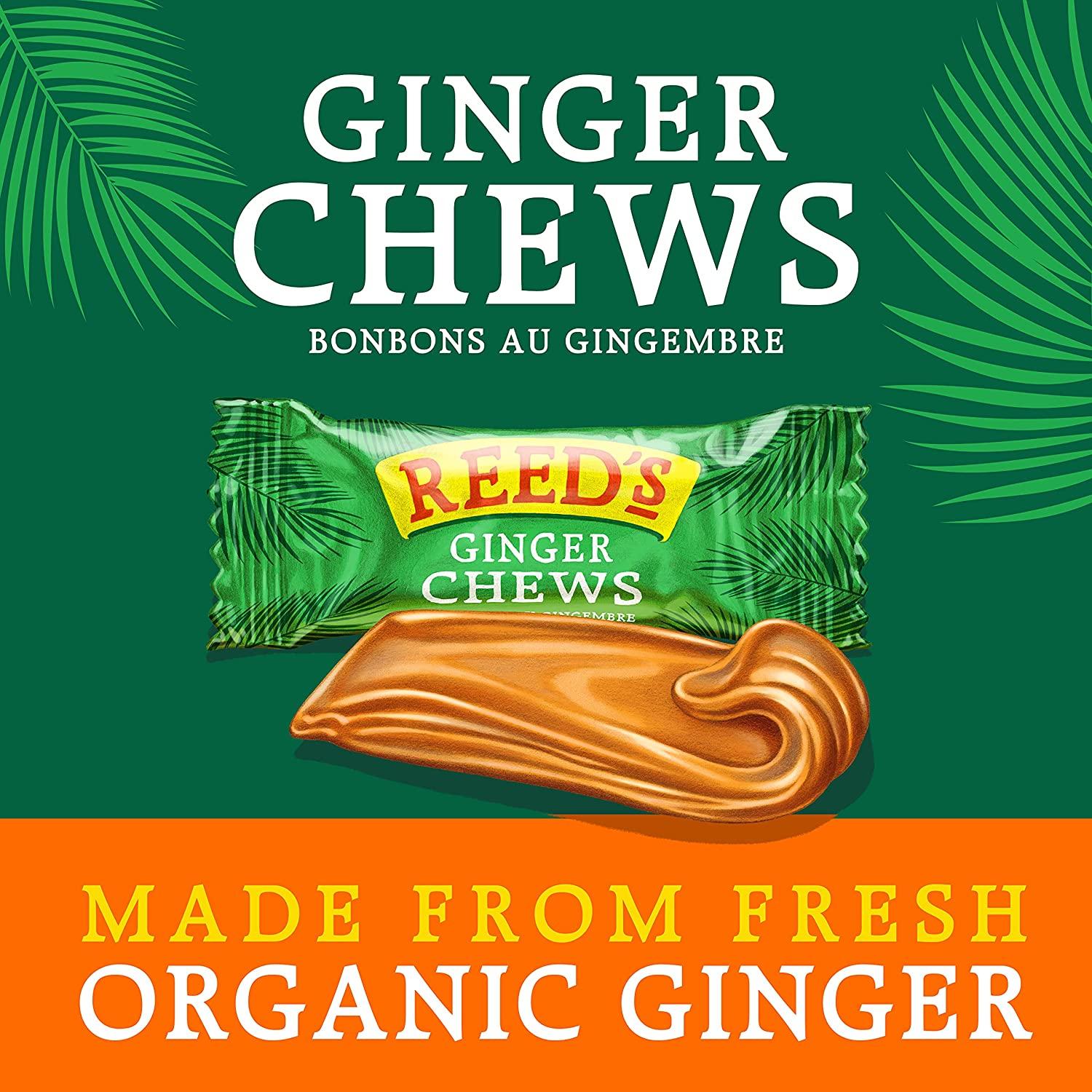 Reed's, Ginger Chews, Delicious All Natural Sweet and Spicy Chewy