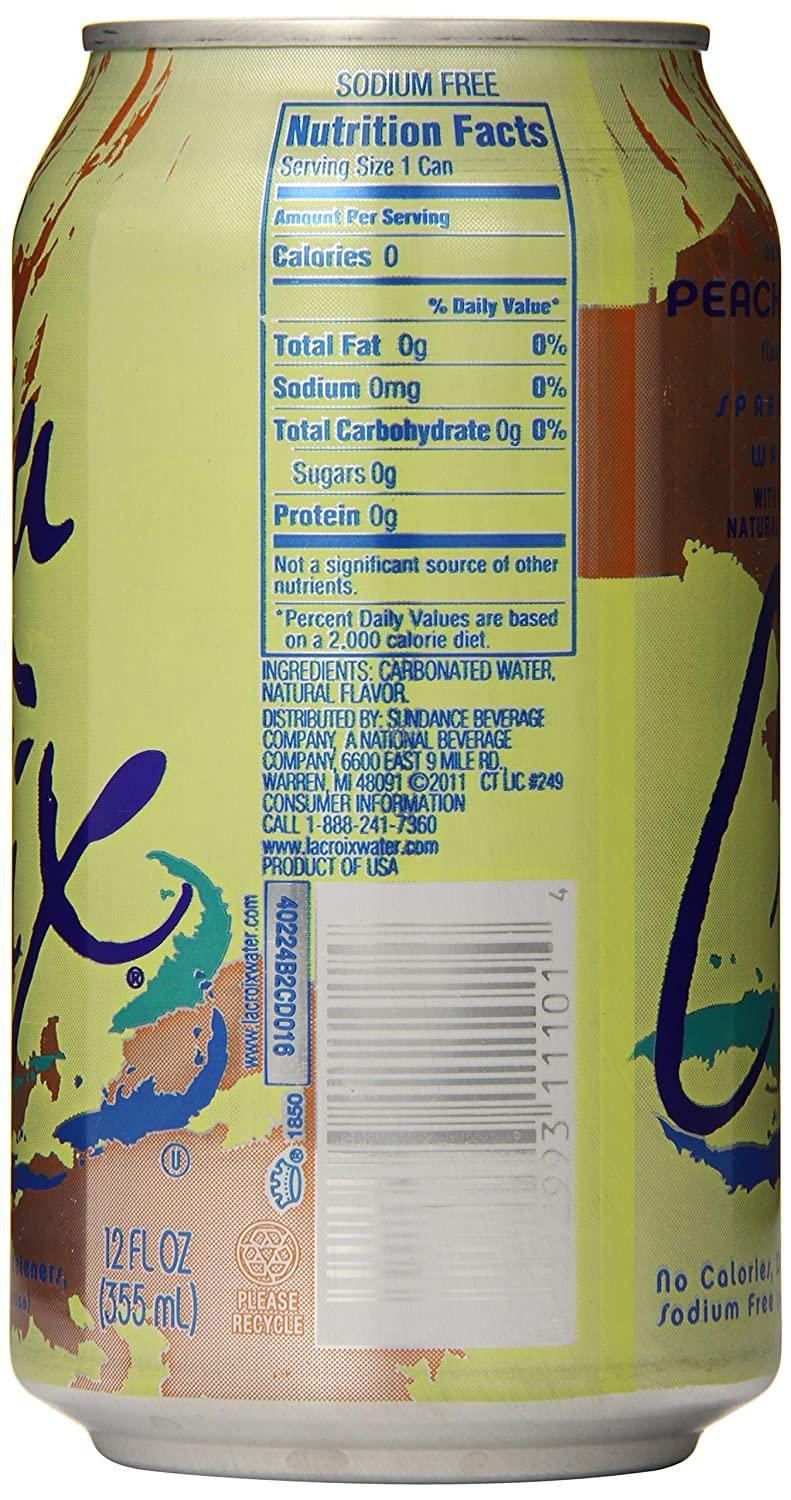 LaCroix Sparkling Water, Peach-Pear, 12 Fl Oz (Pack of 12)