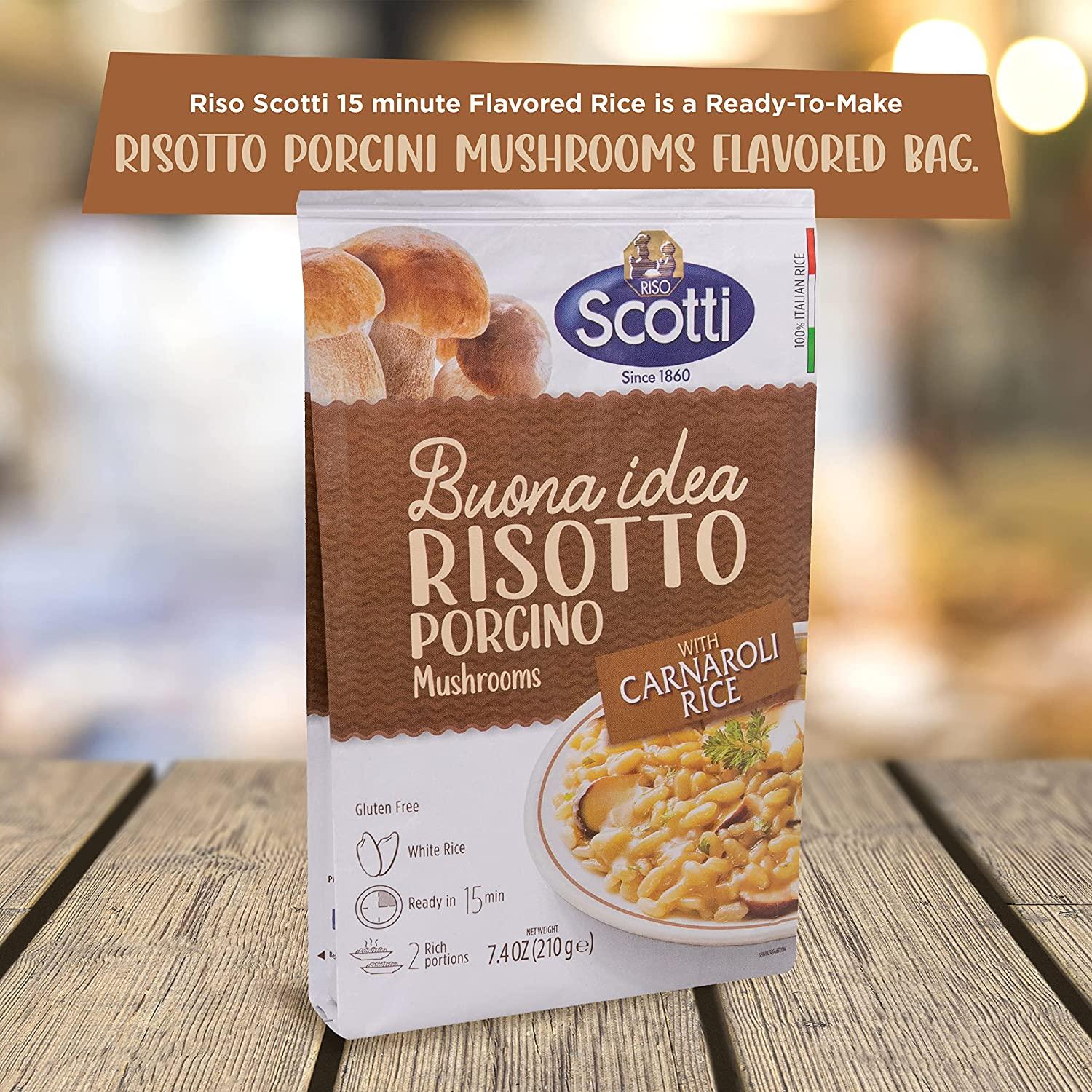 Porcini Mushrooms Riso Scotti Ready Meal - Italian Seasoned Risotto ...