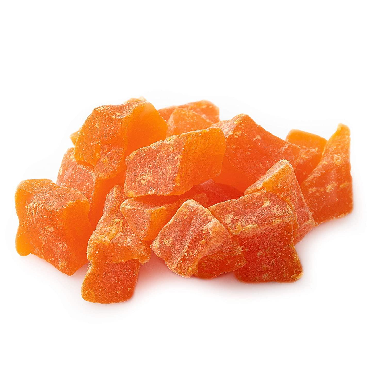 Dried Papaya Chunks 2lb Bulk Bag Perfect for Snacking & Baking Low