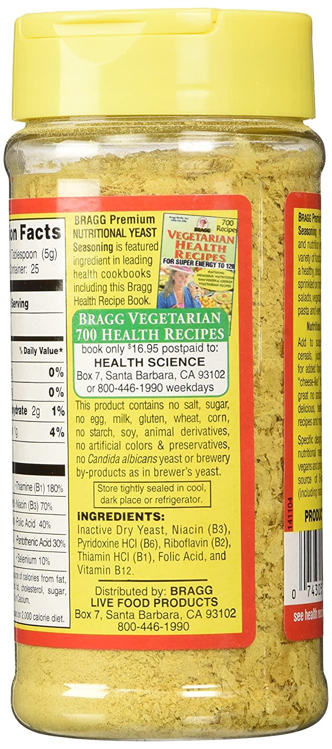 Bragg Nutritional Yeast Seasoning, 4.5 Oz (Pack Of 3)