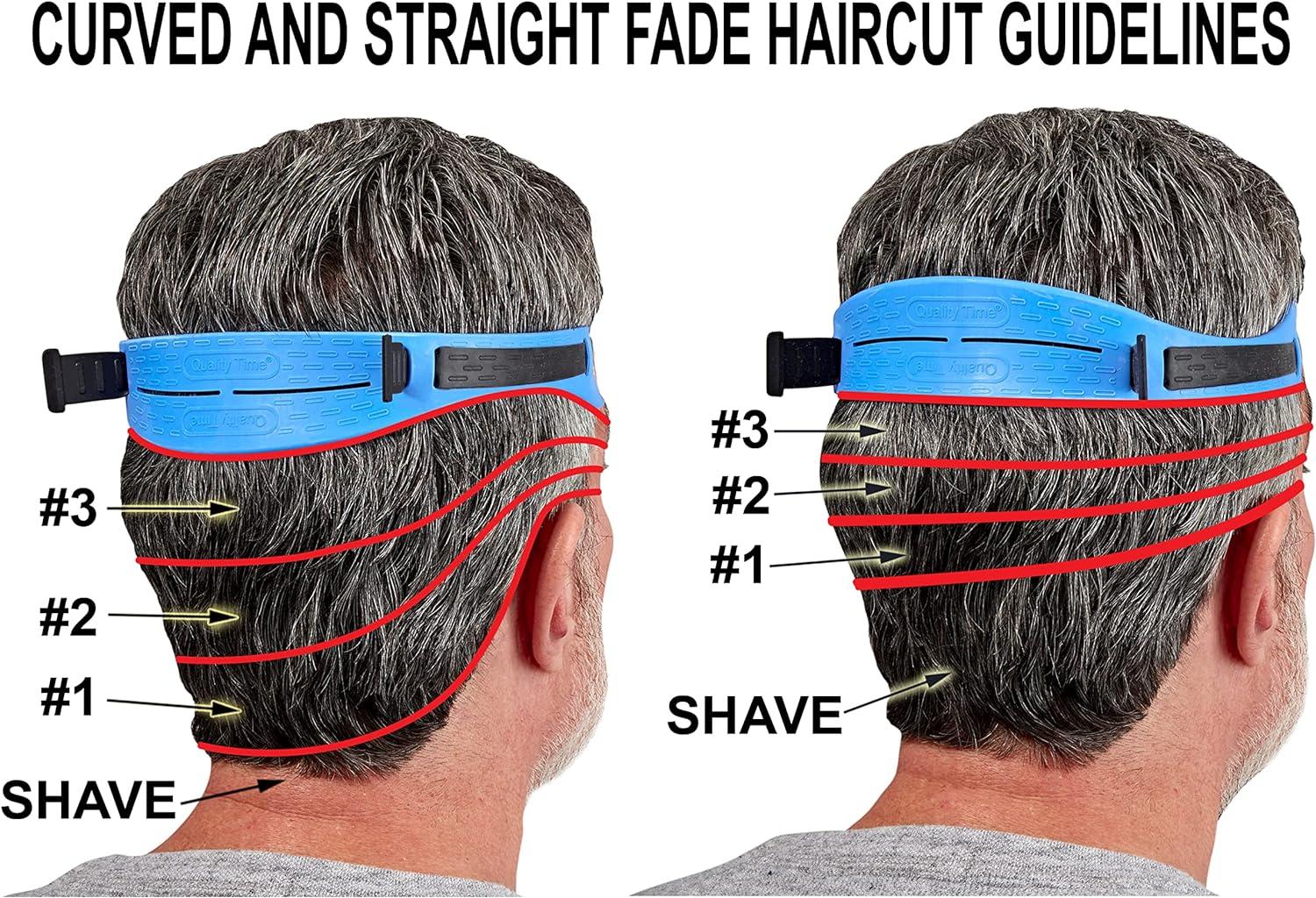 Quality Time Fade Guide & Neck Hair Template - Adjustable DIY Haircut ...