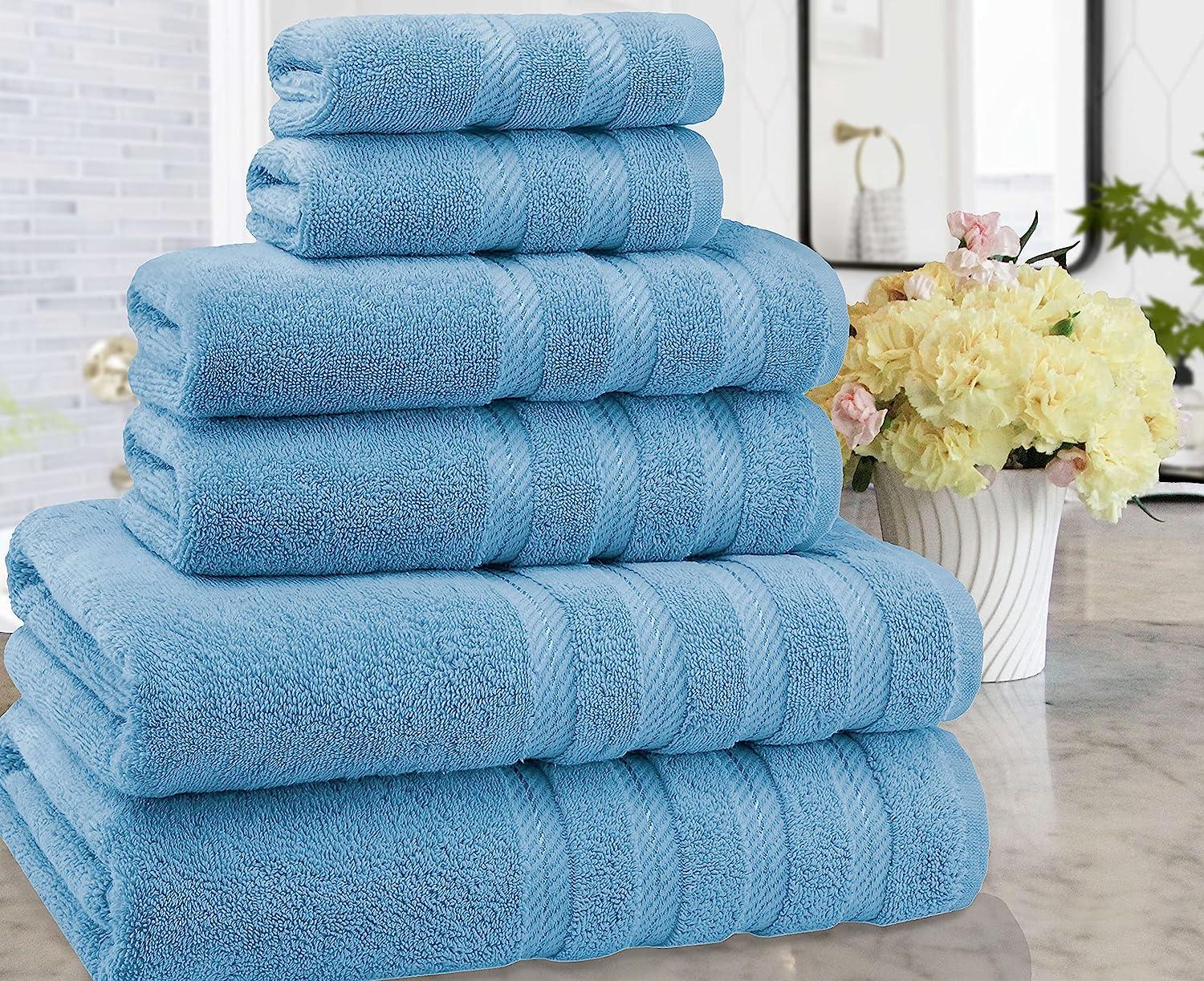Salem Linen 6 Piece 100% Cotton Bath Towel Set