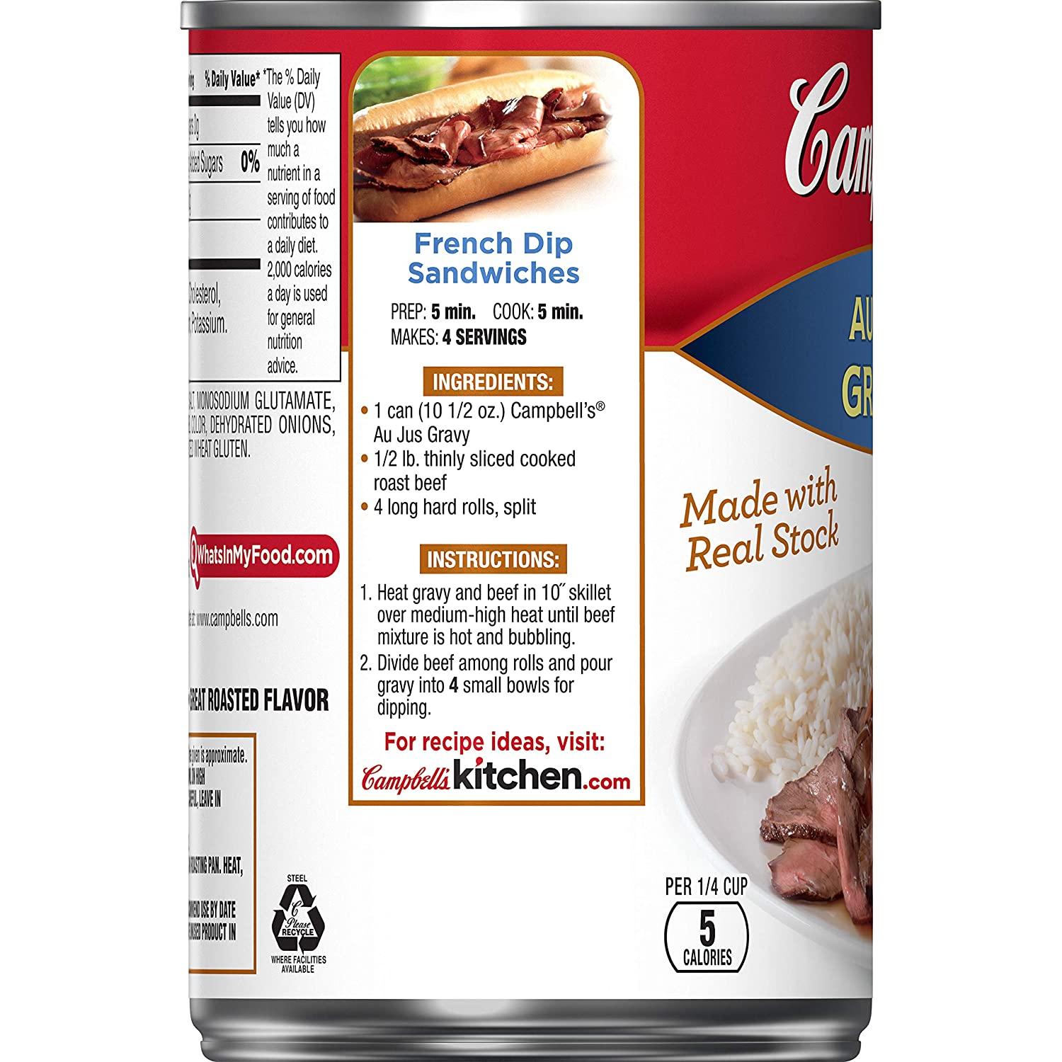 Campbell's Gravy, Au Jus, 10.5 oz. Can (Pack of 24)