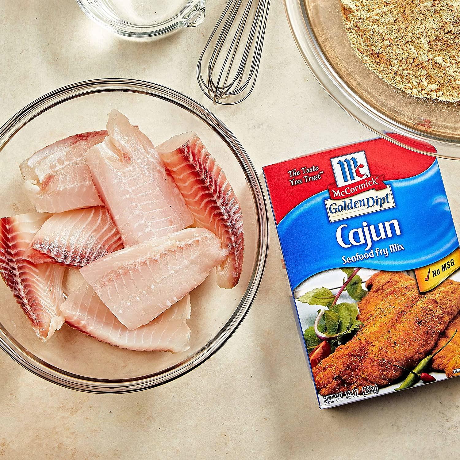 McCormick Golden Dipt Cajun Seafood Fry Mix, 10 oz 10 Ounce (Pack of 1)
