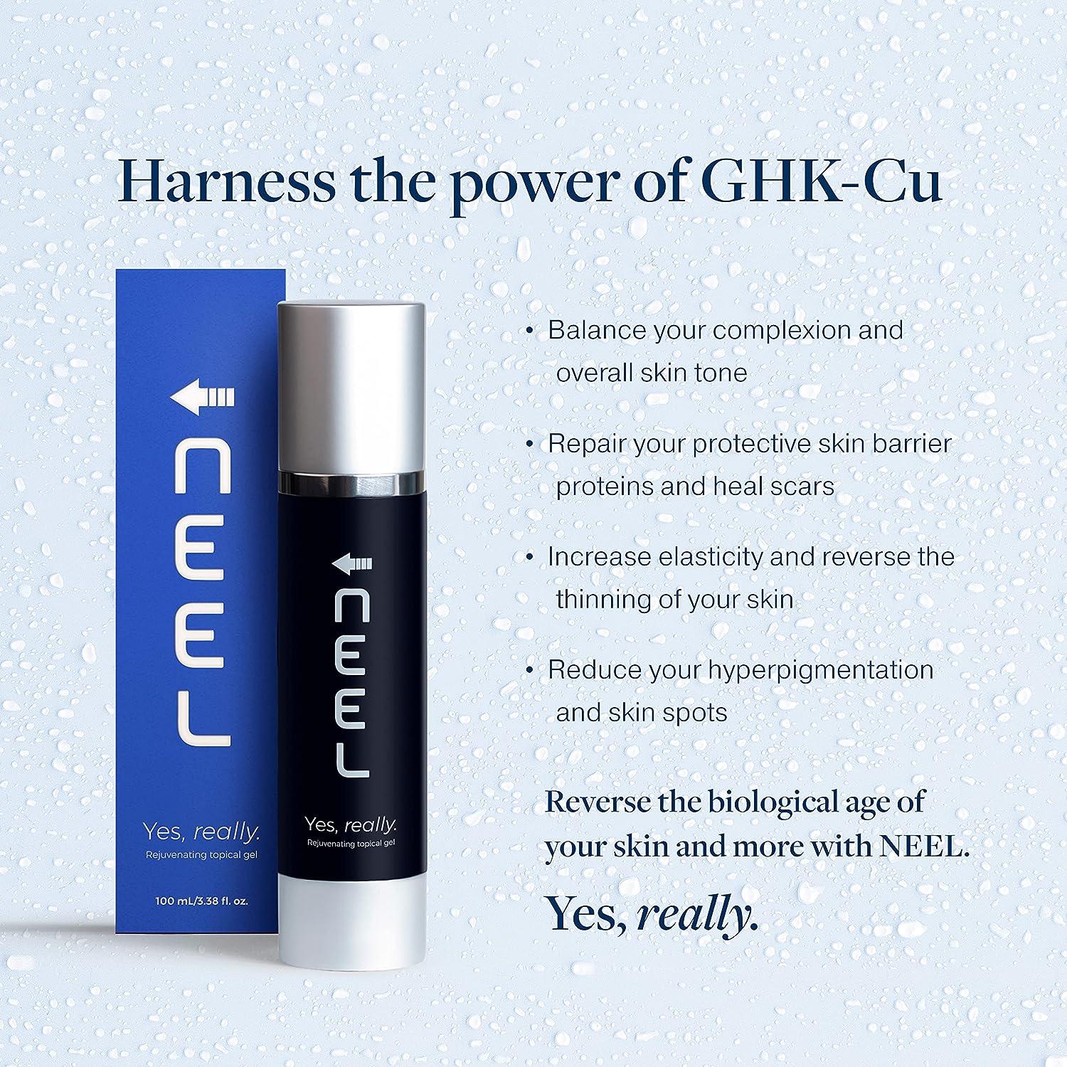 NEEL Anti Aging Gel (100mL) - 3% GHK-Cu Copper Peptides Serum for Dark  Spots, Wrinkles, and Scars | Buy Now with Express International Delivery |  GoSupps.com