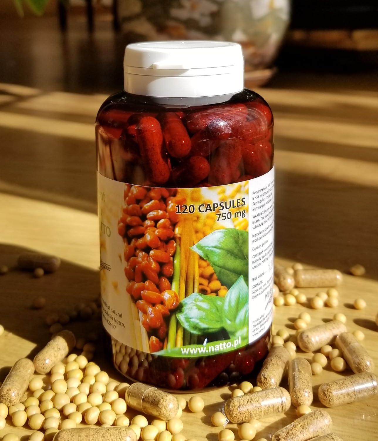 NATTO BIO 4in1 Vitamin K2 MK7 Nattokinase Probiotics Bacteria Soy Isoflavones 120 cups