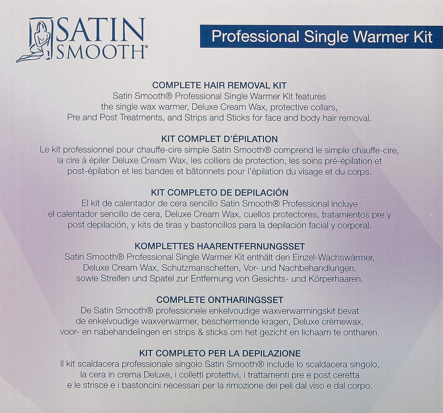 SATIN SMOOTH Professional Single Wax Warmer Kit 48 Piece Set