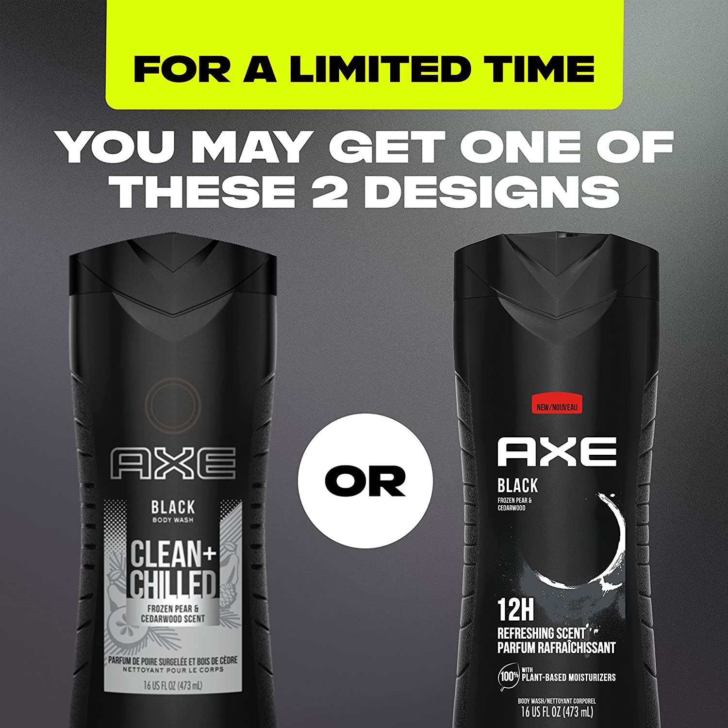 AXE Body Wash Black - Frozen Pear & Cedarwood, 4-Pack | 12H