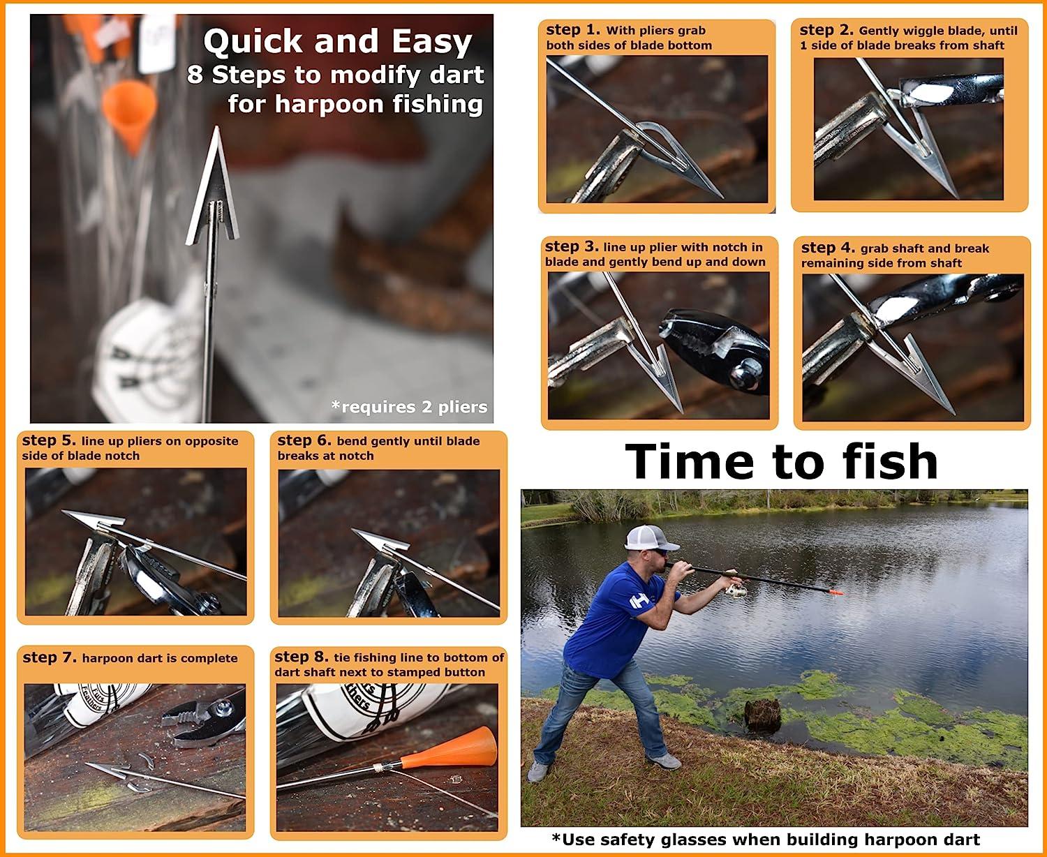 FSFF .625 Blowgun Darts Whisper Razor Dart widest sharpest broadhead darts, 20 pack big 8.25