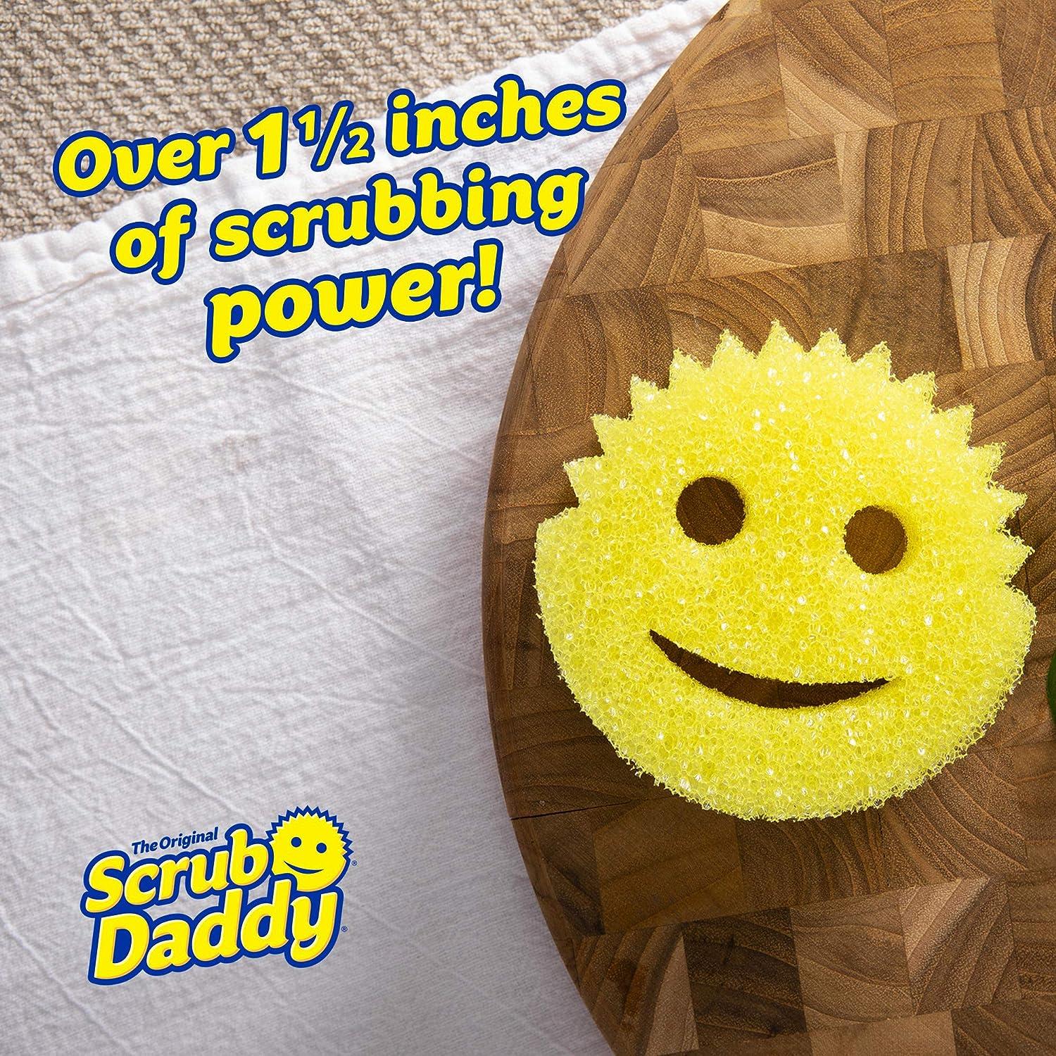 Scrub Daddy Sponge - Dye Free - Scratch-Free Scrubber for Dishes and Home,  Odor Resistant, Soft in Warm Water, Firm in Cold, Deep Cleaning, Dishwasher