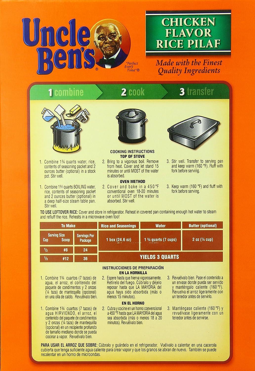 Uncle Ben's Chicken Flavor Rice Pilaf, 24.6 Ounce