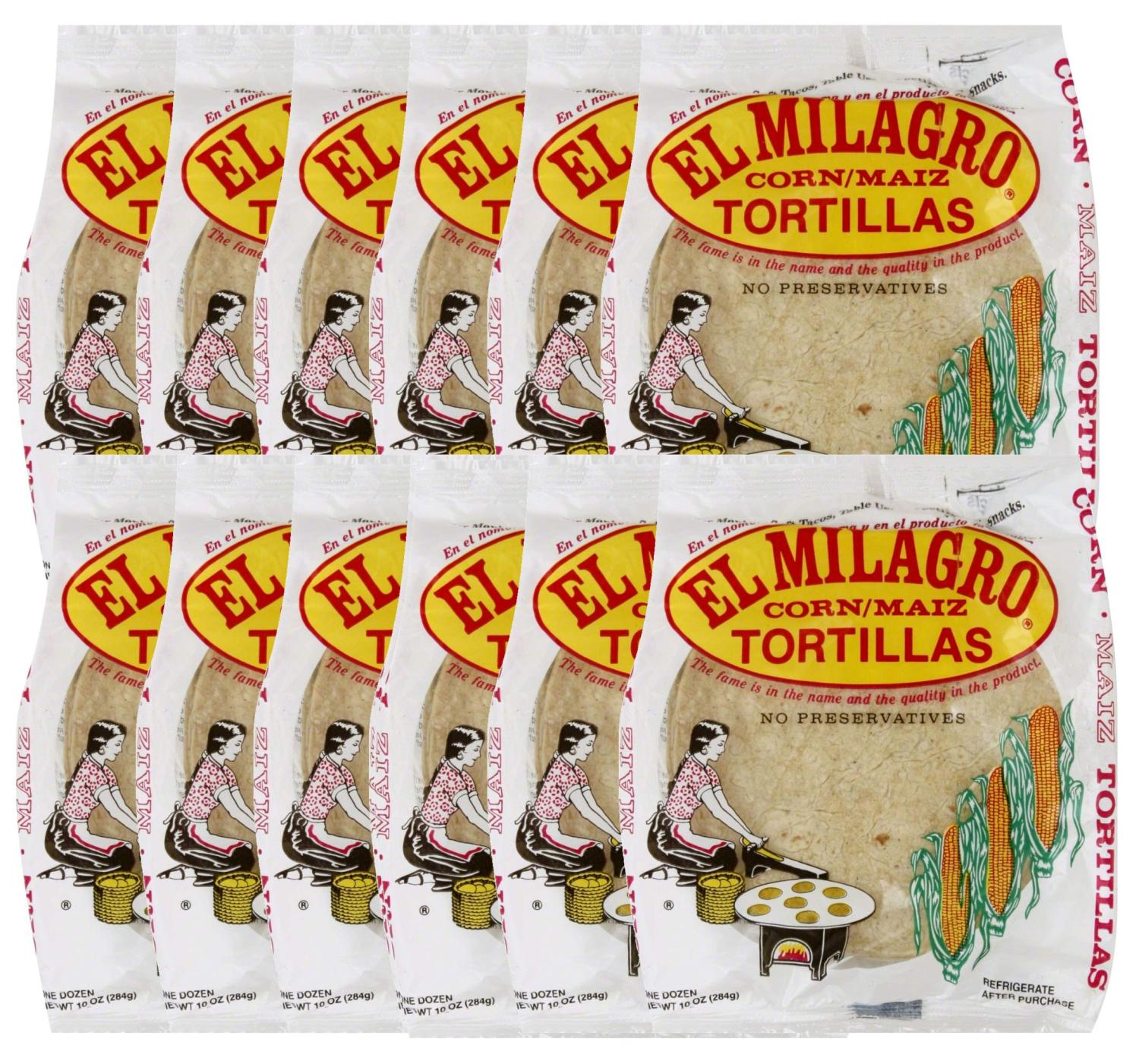 El Milagro Classic Corn Maiz Natural Soft Tortillas 12 Pack