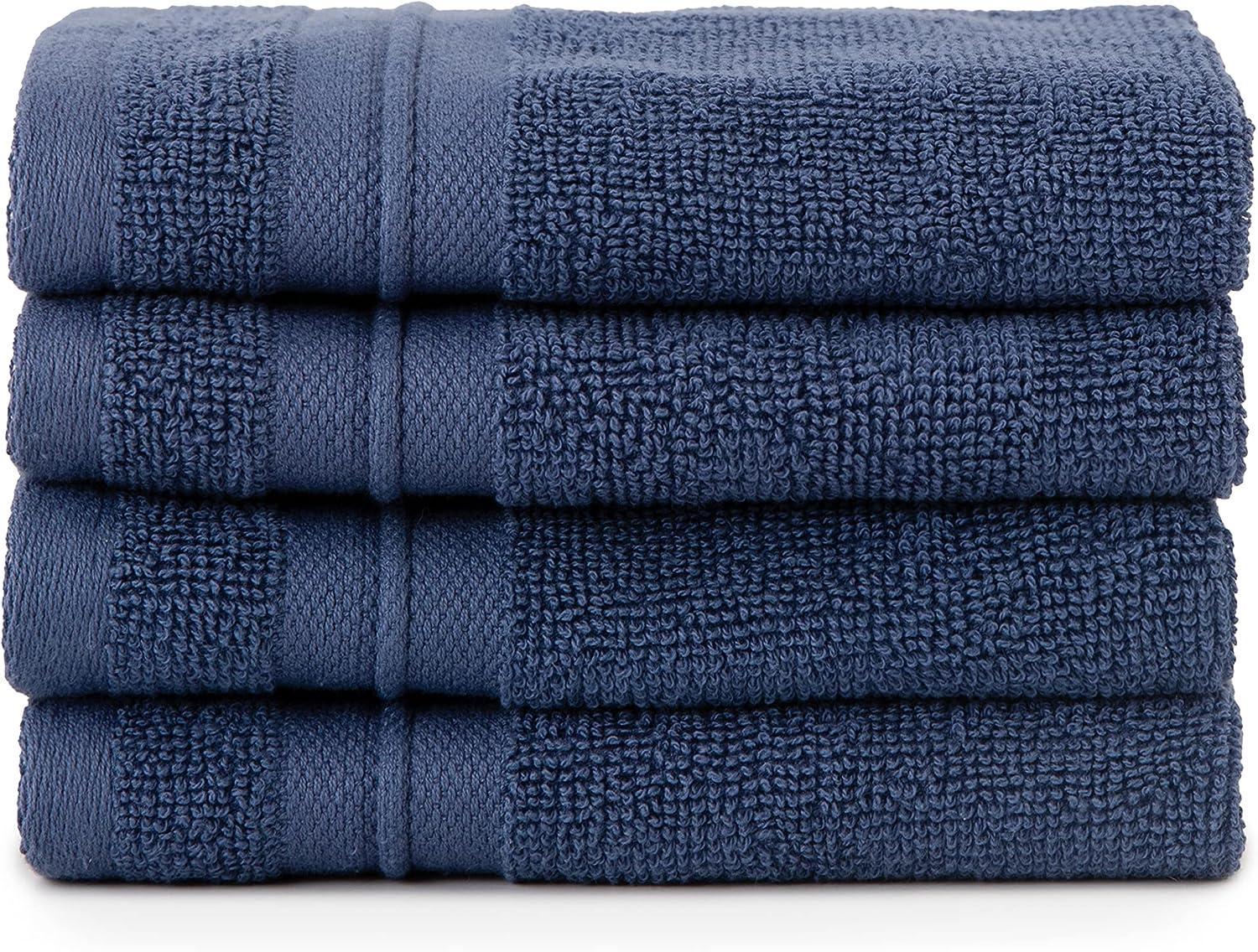 Kitchen Towels Dishcloths Oven Mitts and Pot Holders Set of 9, Oeko-Tex  100% Cotton Terry Dish Towels & Dish Cloths, Non-Slip Silicone, Blue